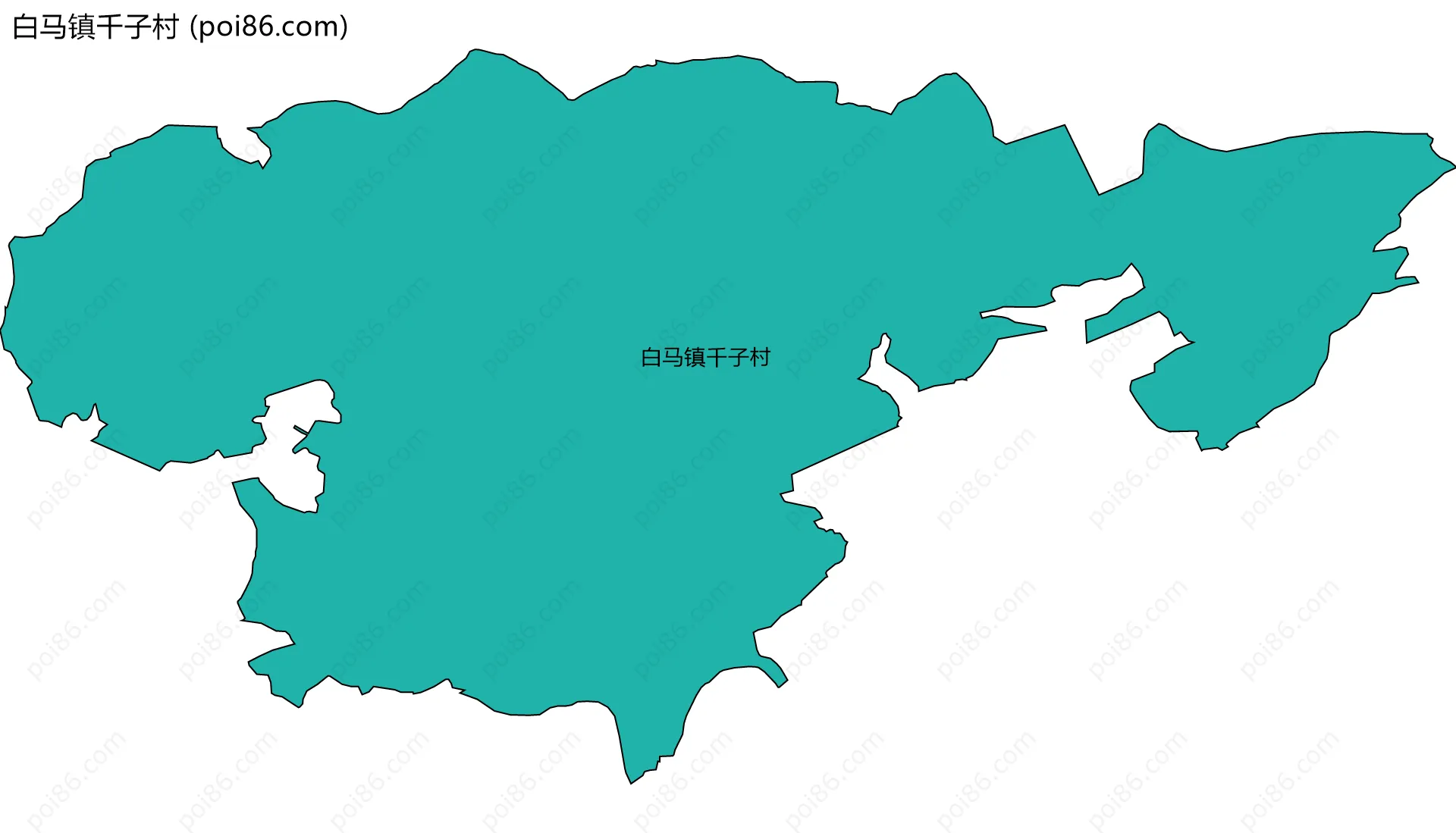 白马镇千子村边界地图