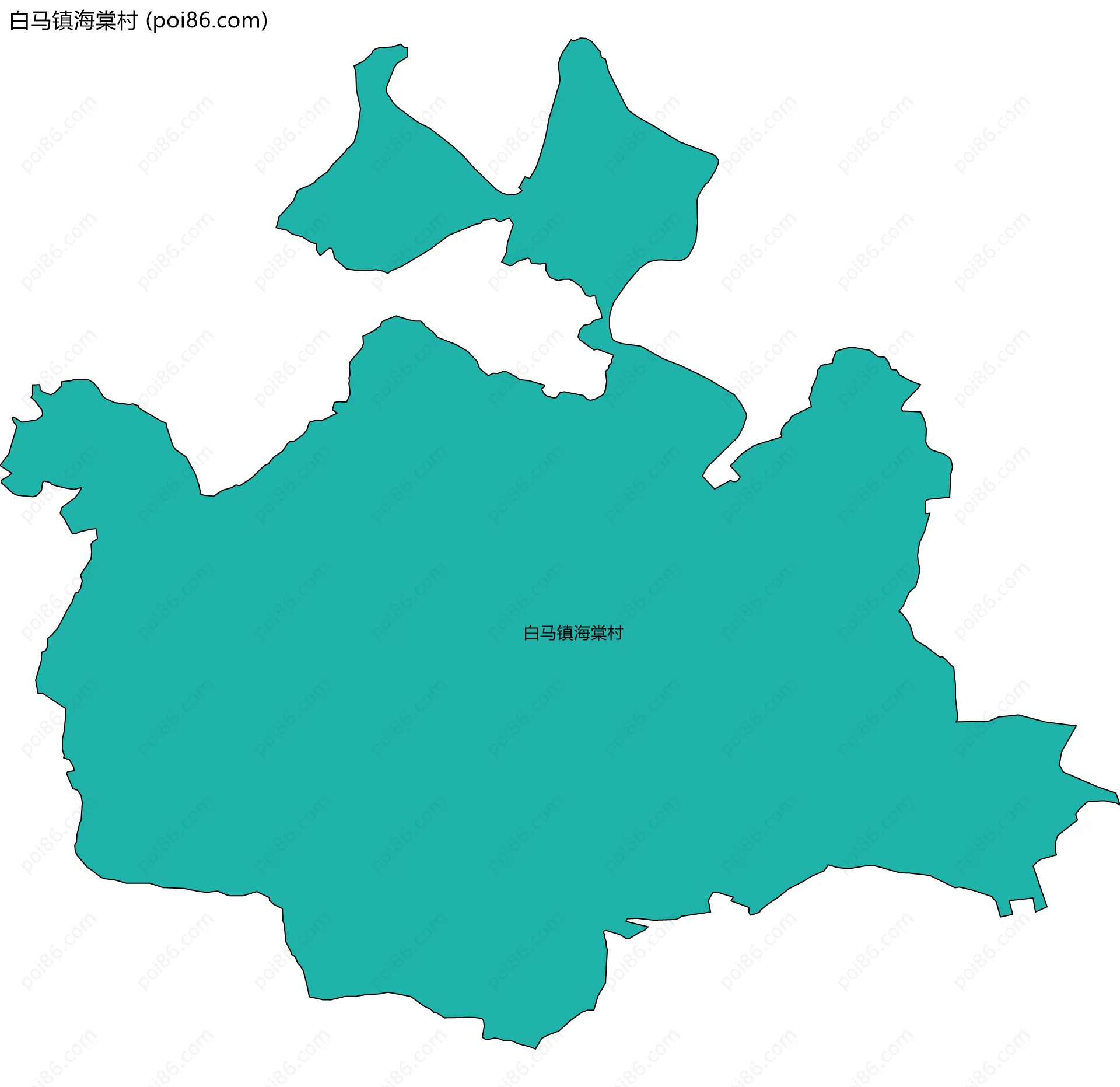 白马镇海棠村边界地图