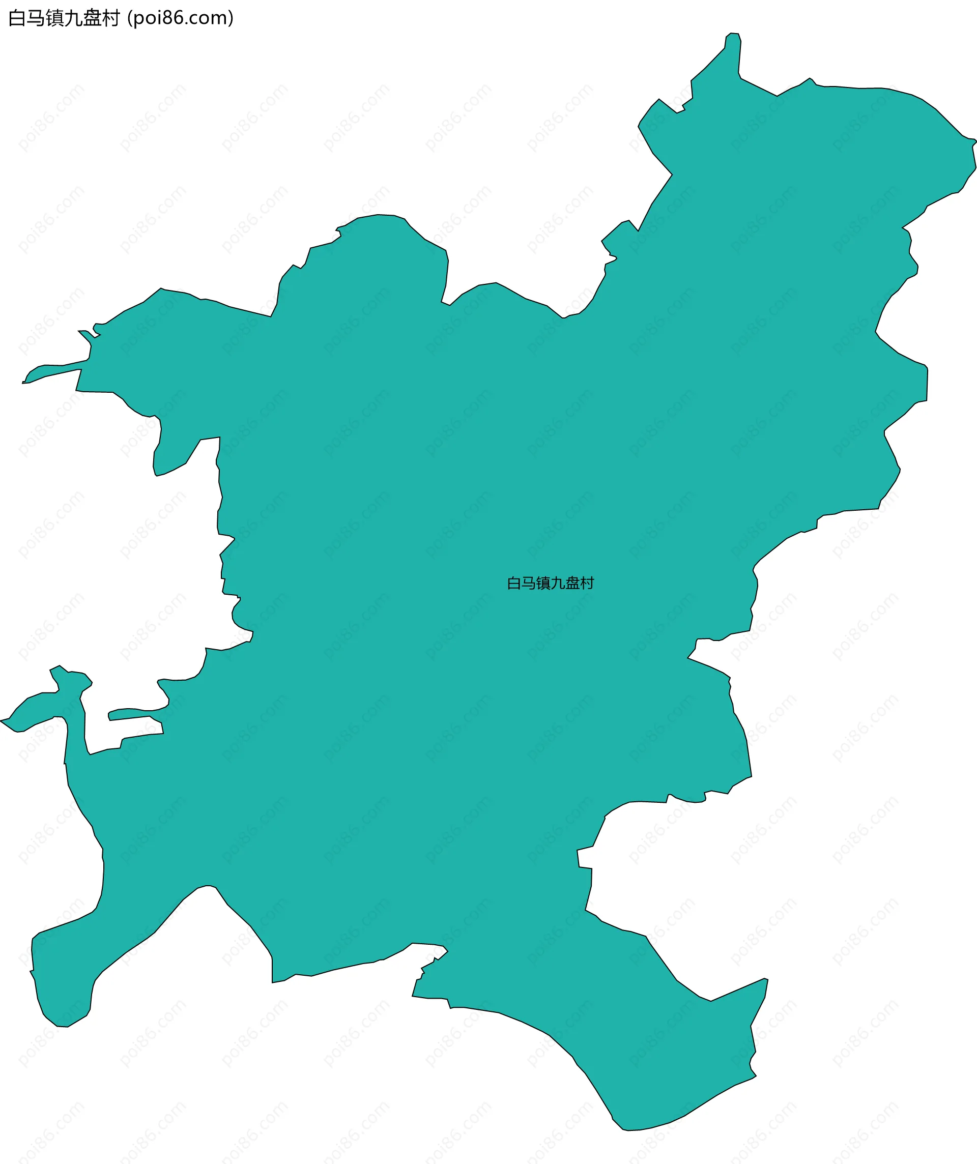 白马镇九盘村边界地图