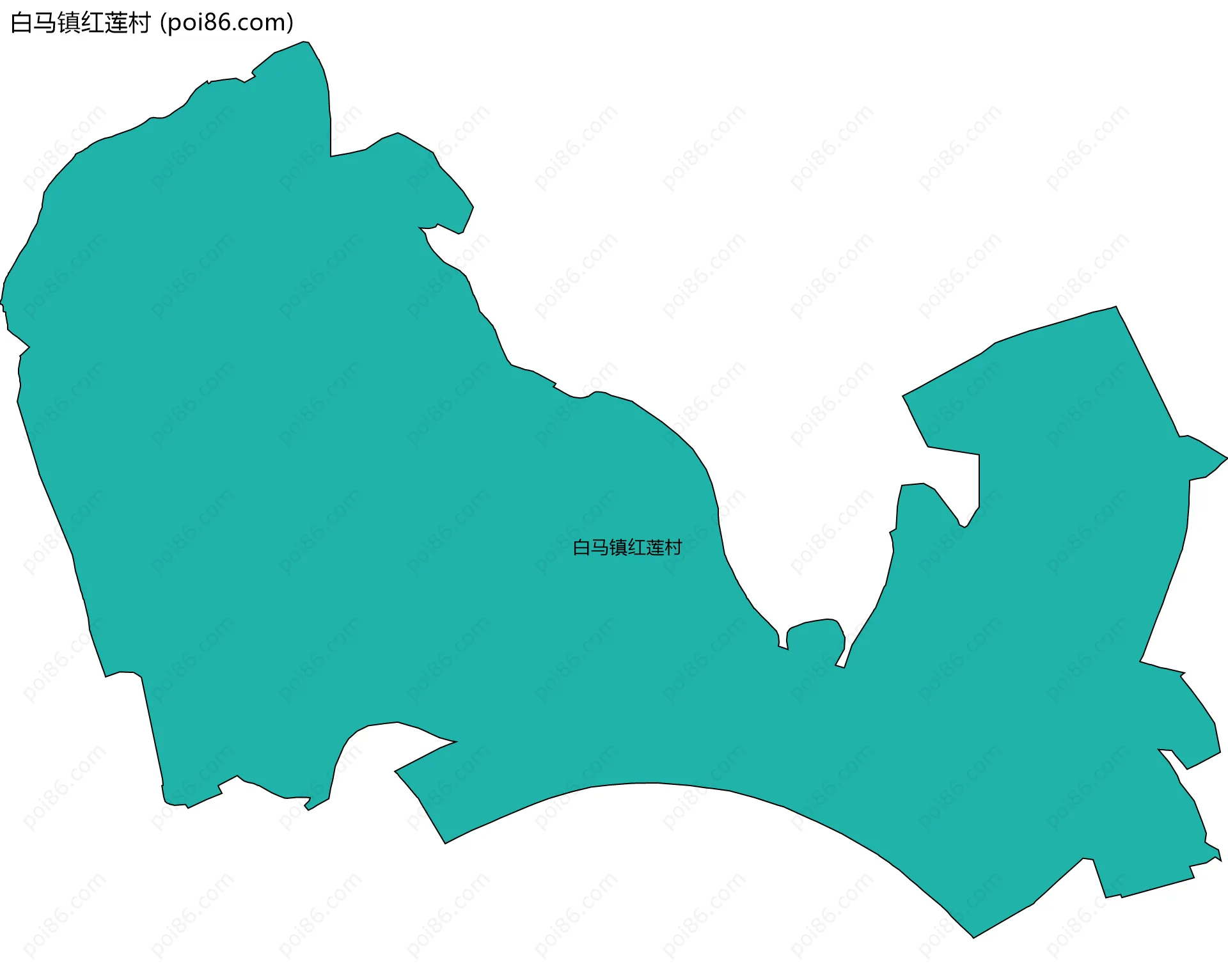 白马镇红莲村边界地图