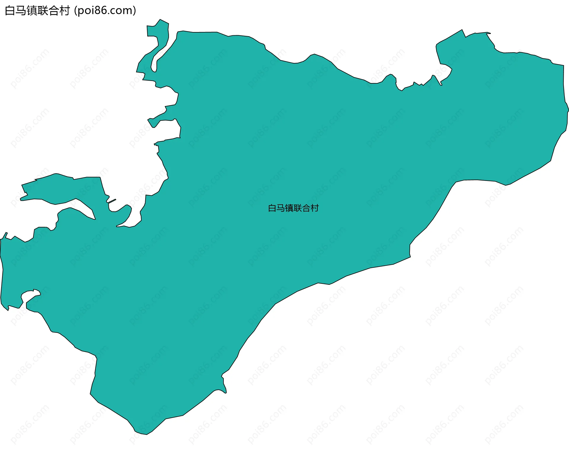 白马镇联合村边界地图