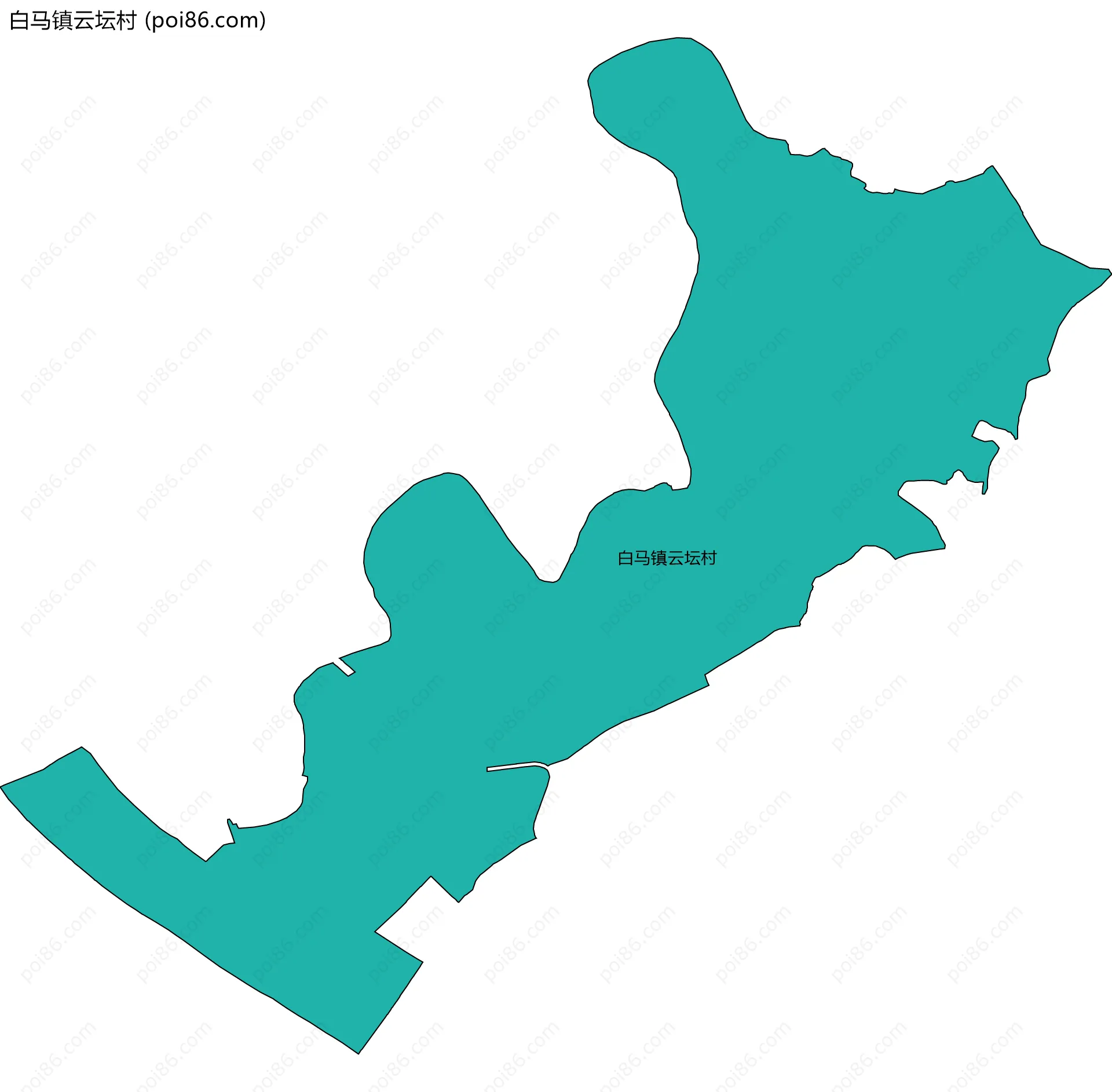 白马镇云坛村边界地图