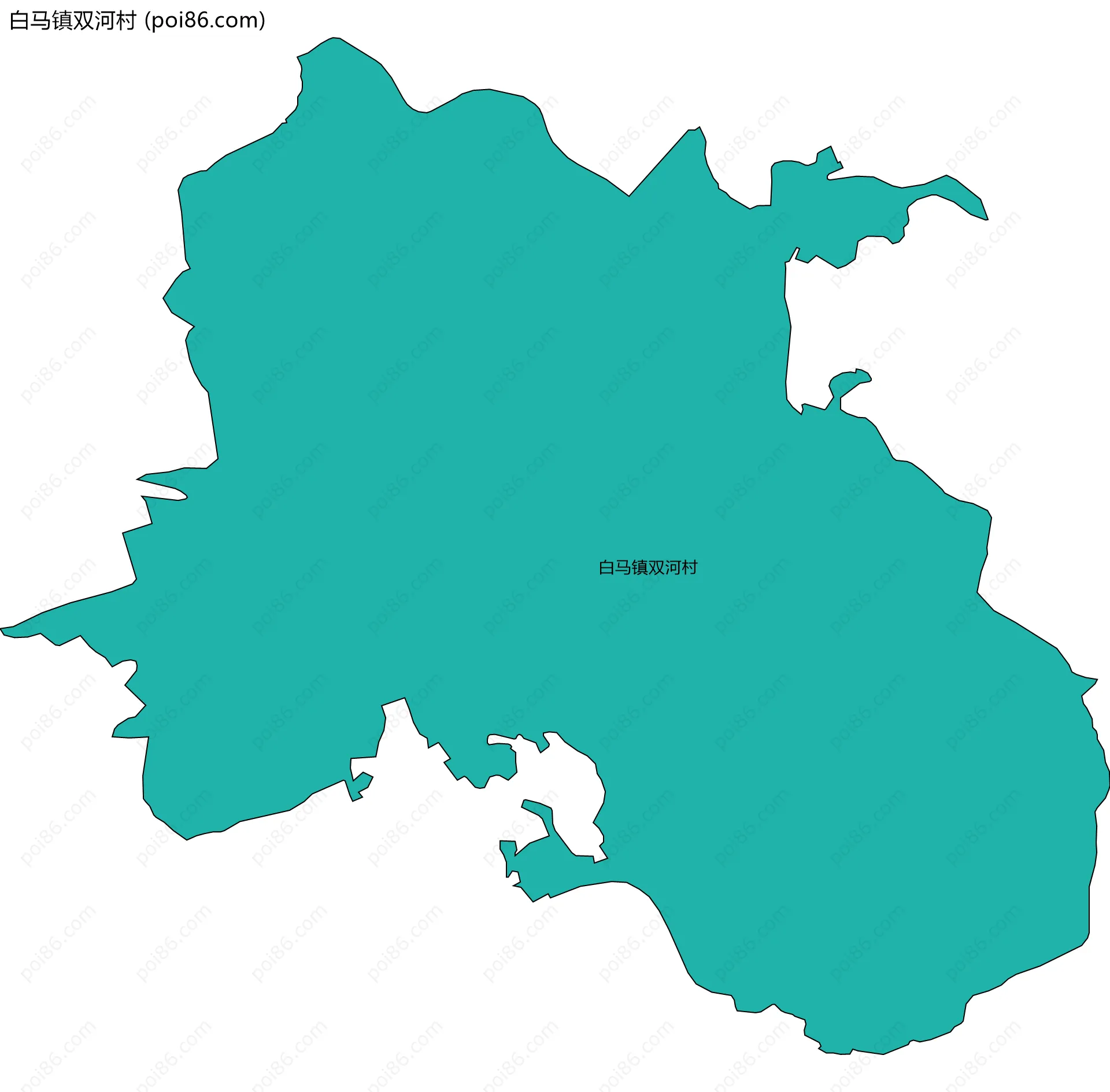 白马镇双河村边界地图