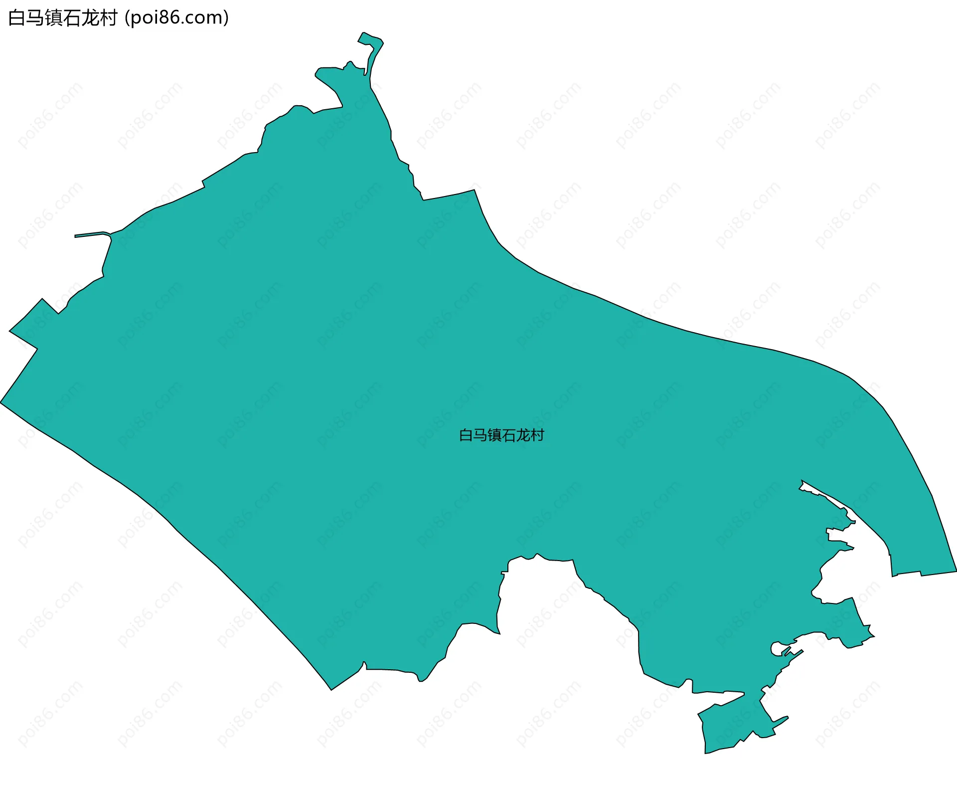 白马镇石龙村边界地图