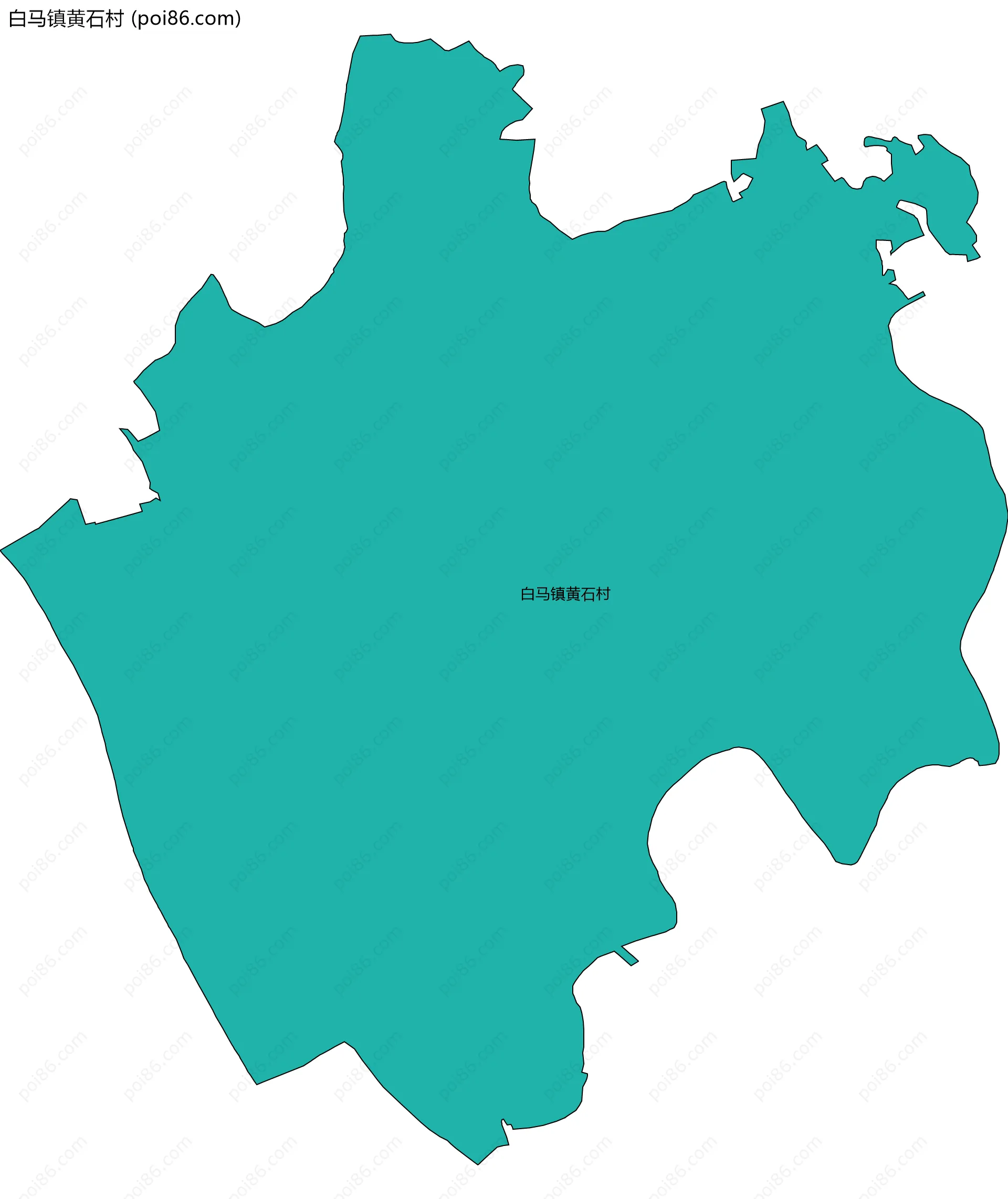 白马镇黄石村边界地图