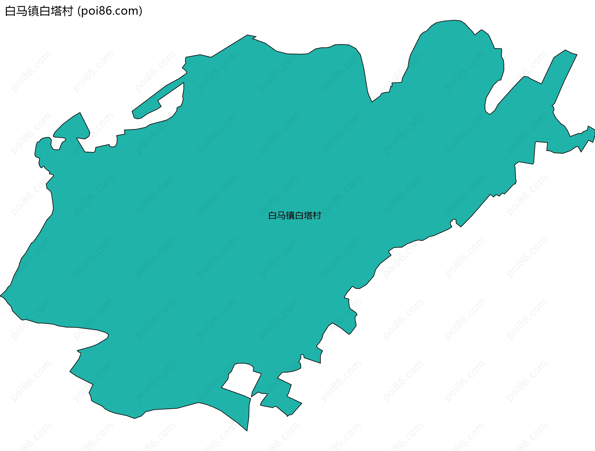 白马镇白塔村边界地图