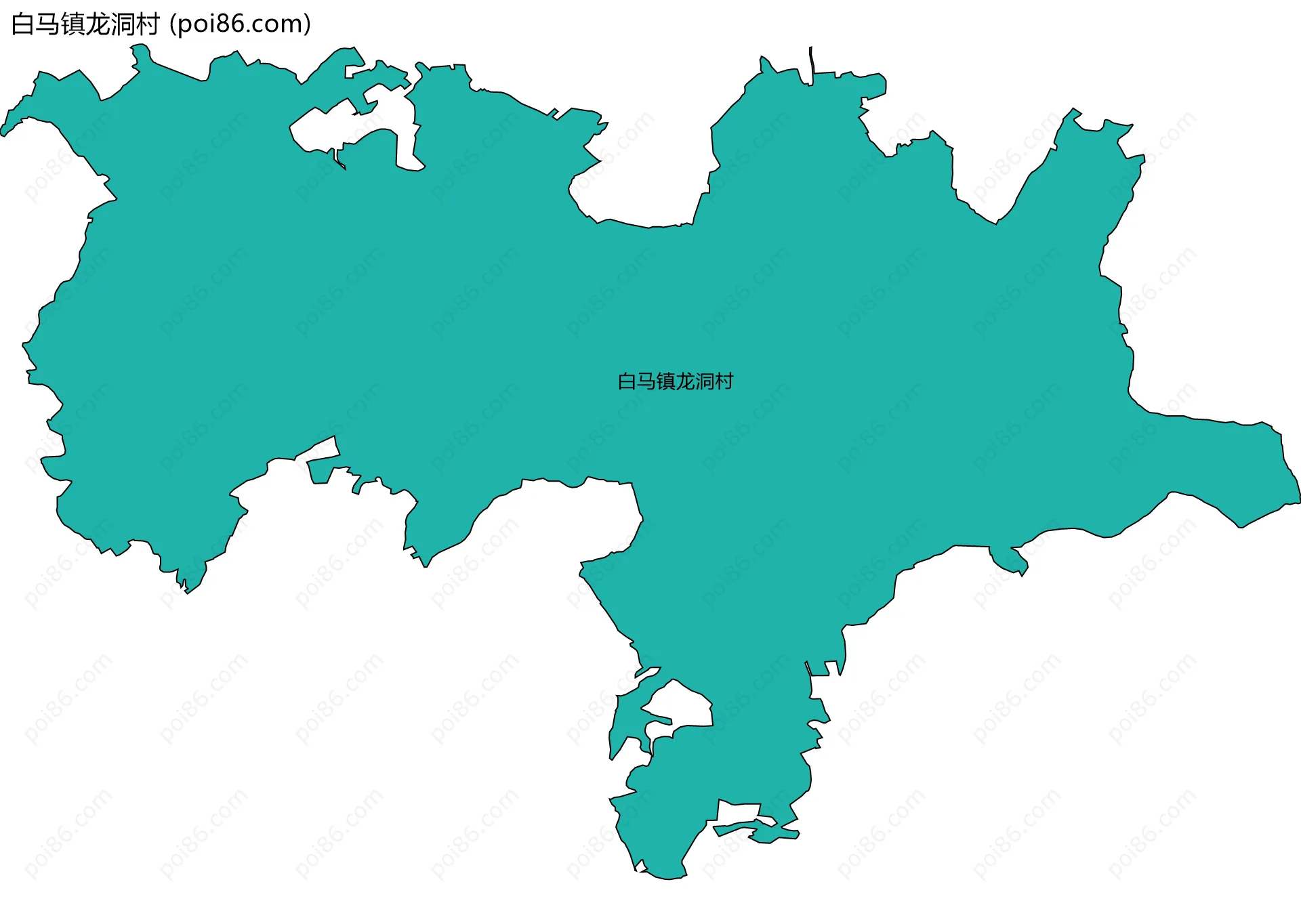 白马镇龙洞村边界地图