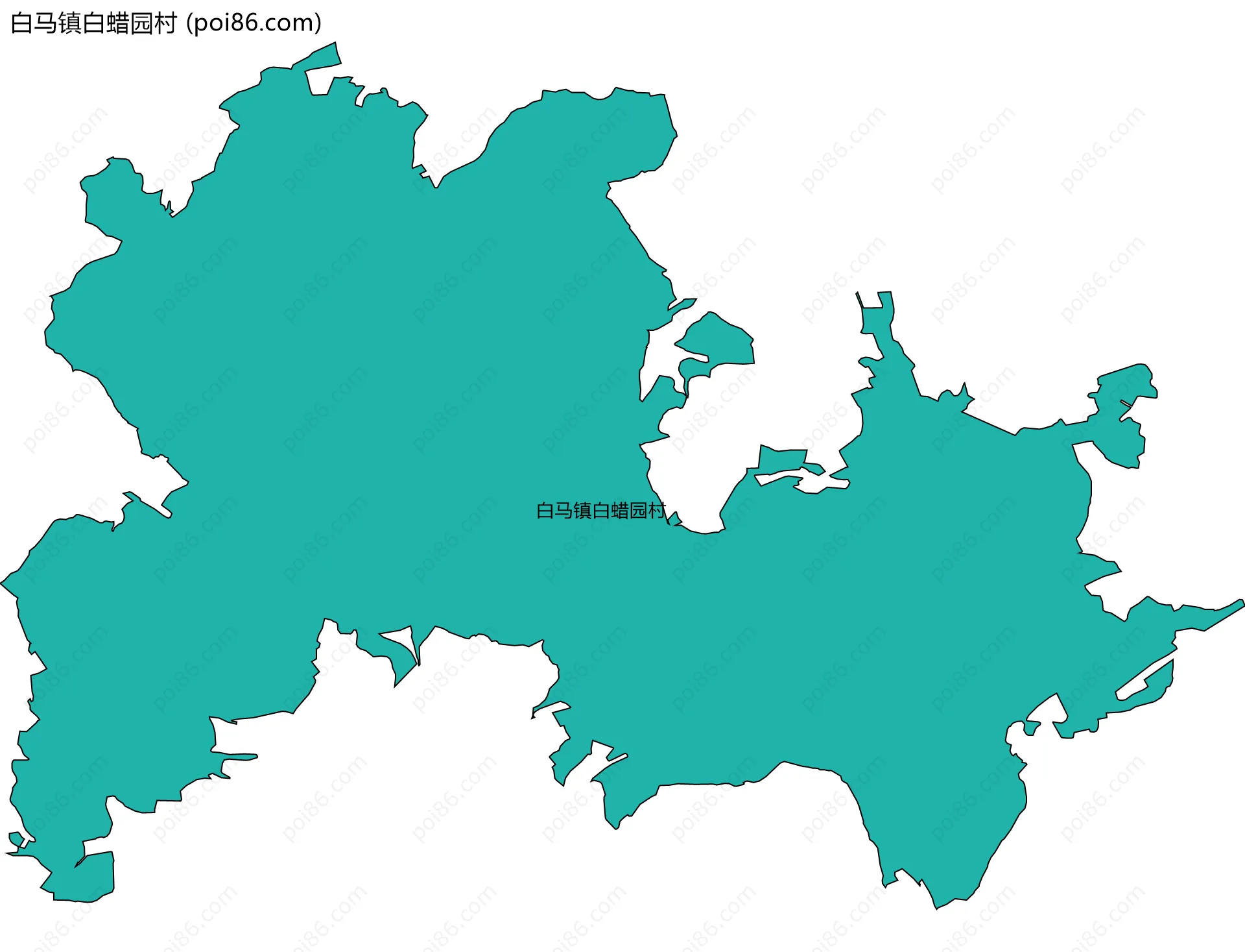 白马镇白蜡园村边界地图