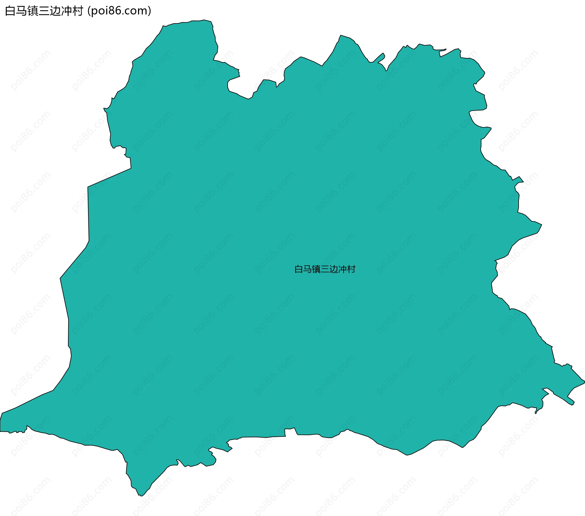白马镇三边冲村边界地图