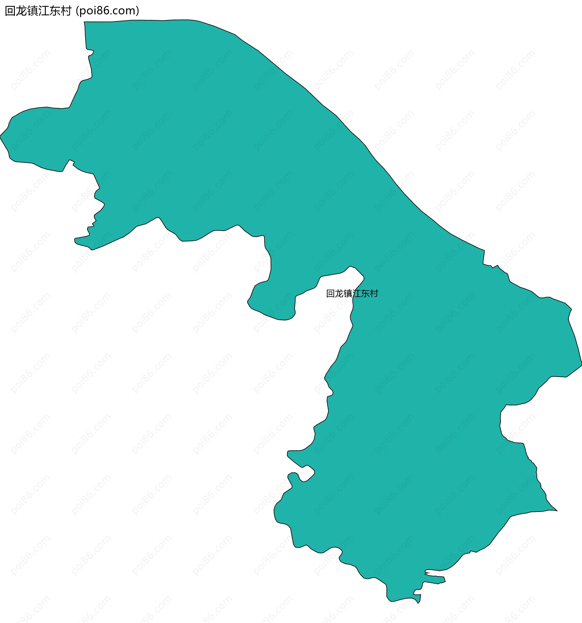 回龙镇江东村边界地图