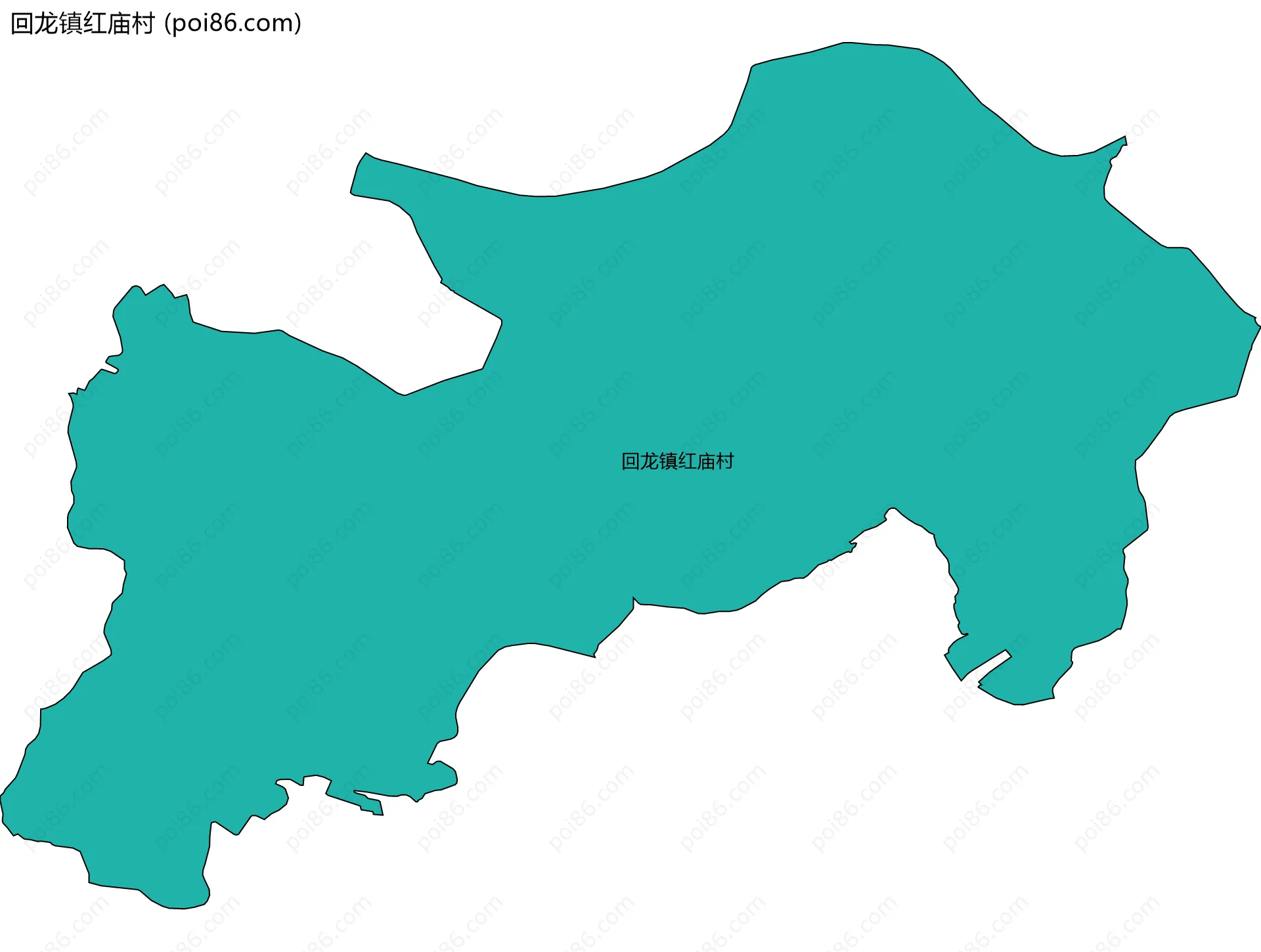 回龙镇红庙村边界地图