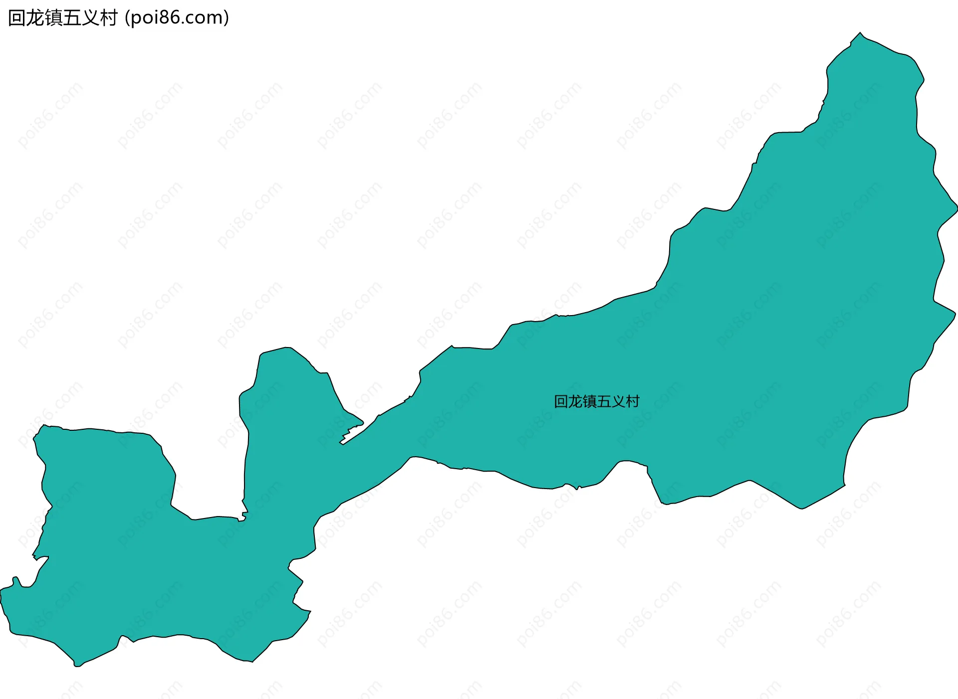 回龙镇五义村边界地图