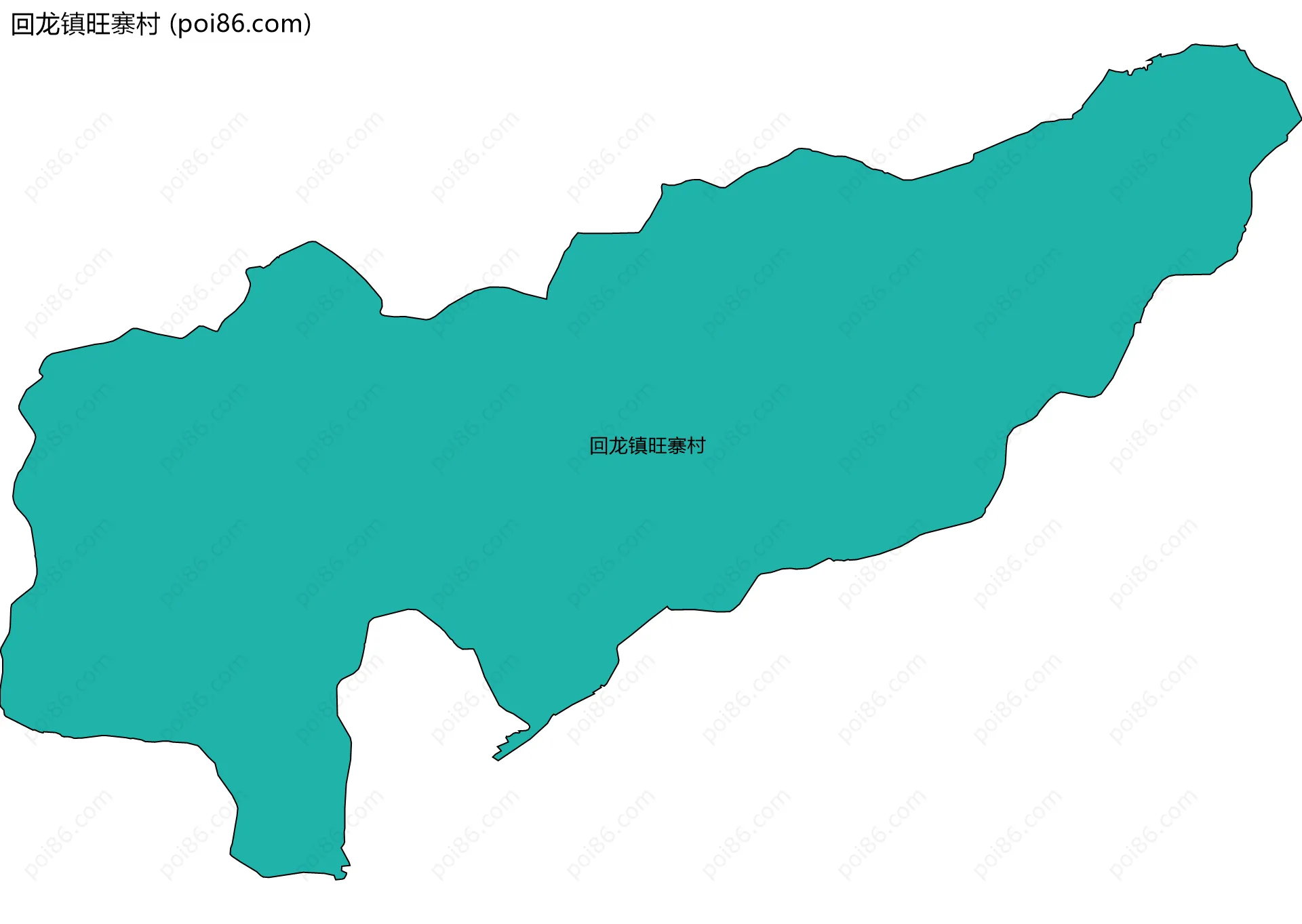 回龙镇旺寨村边界地图