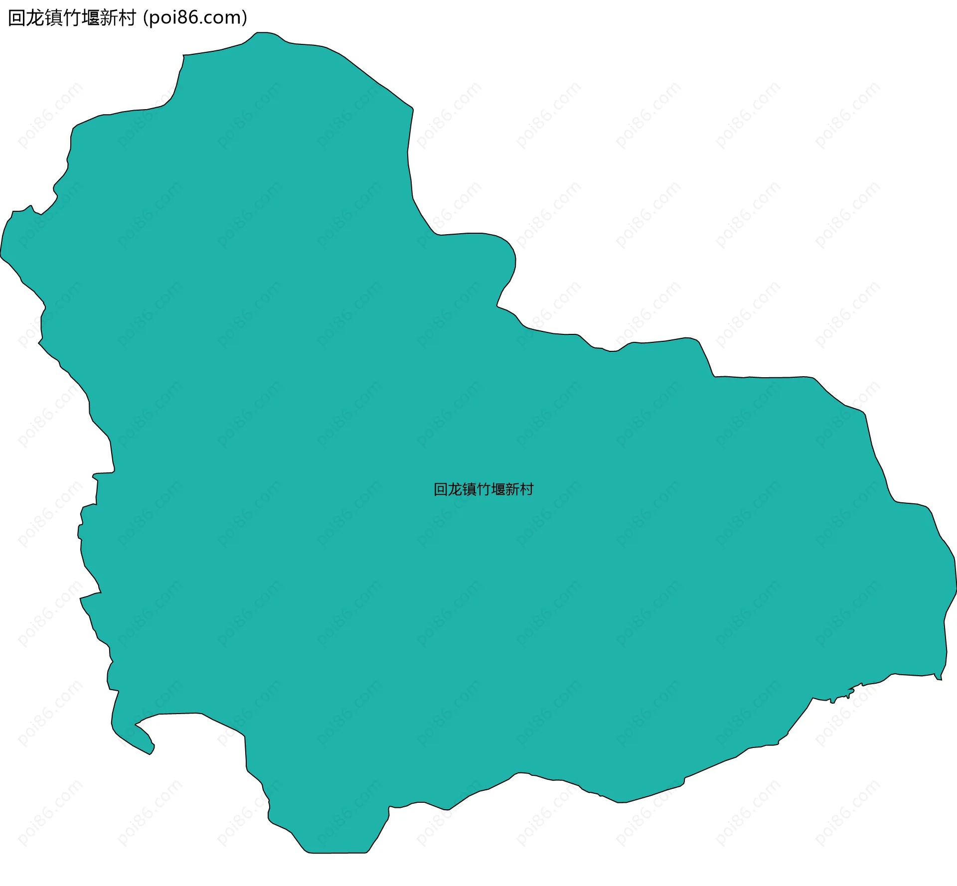 回龙镇竹堰新村边界地图