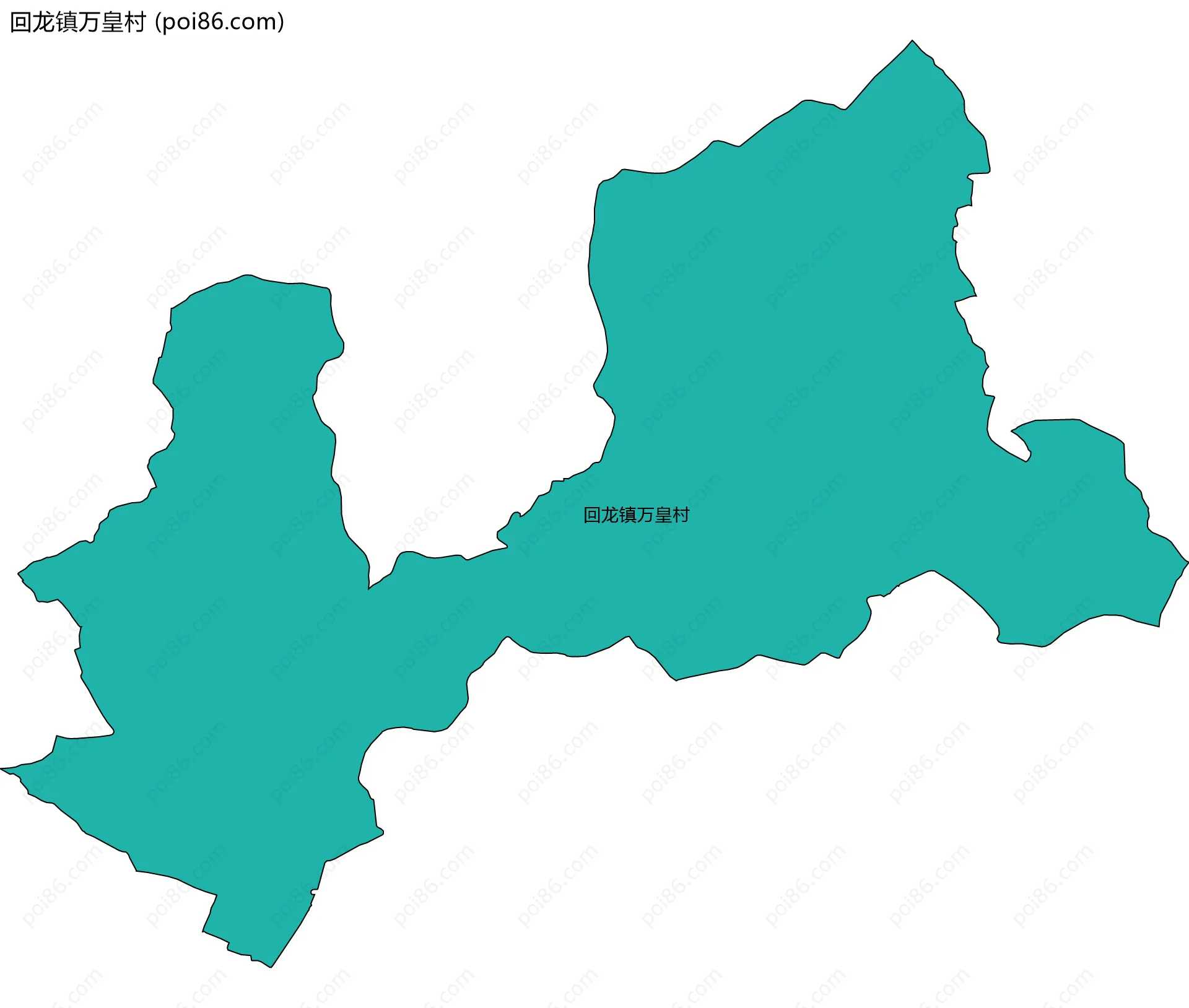 回龙镇万皇村边界地图
