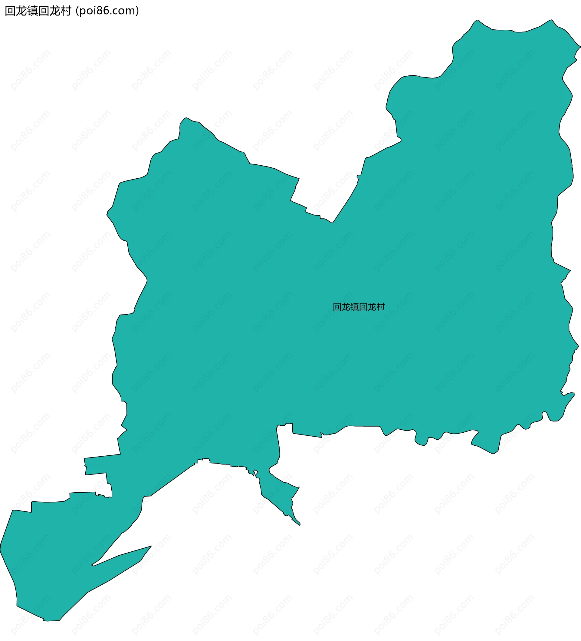 回龙镇回龙村边界地图