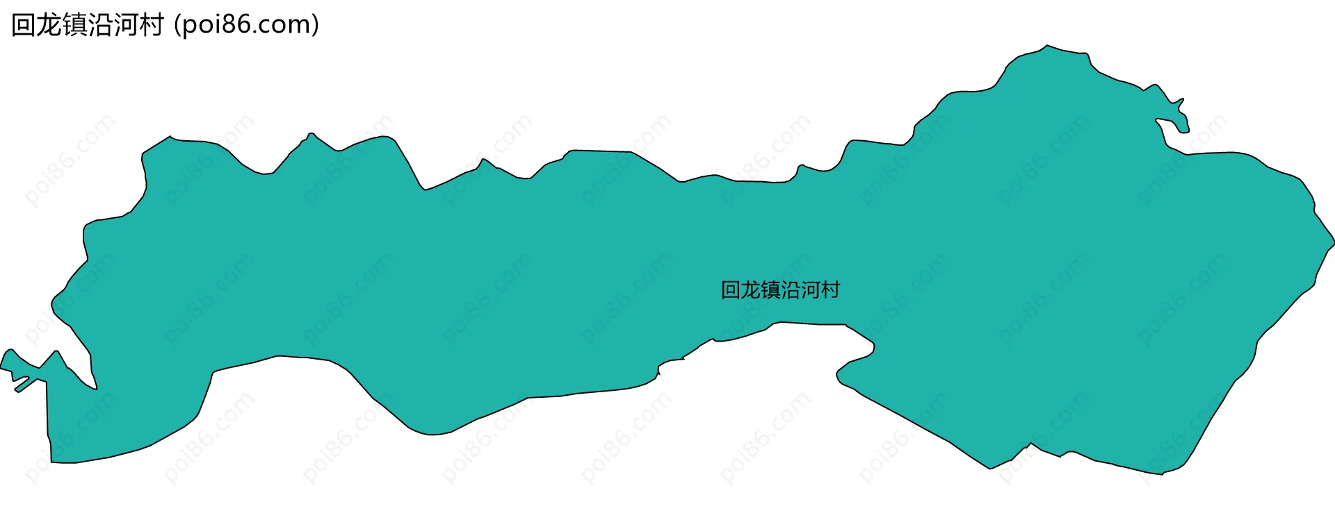 回龙镇沿河村边界地图