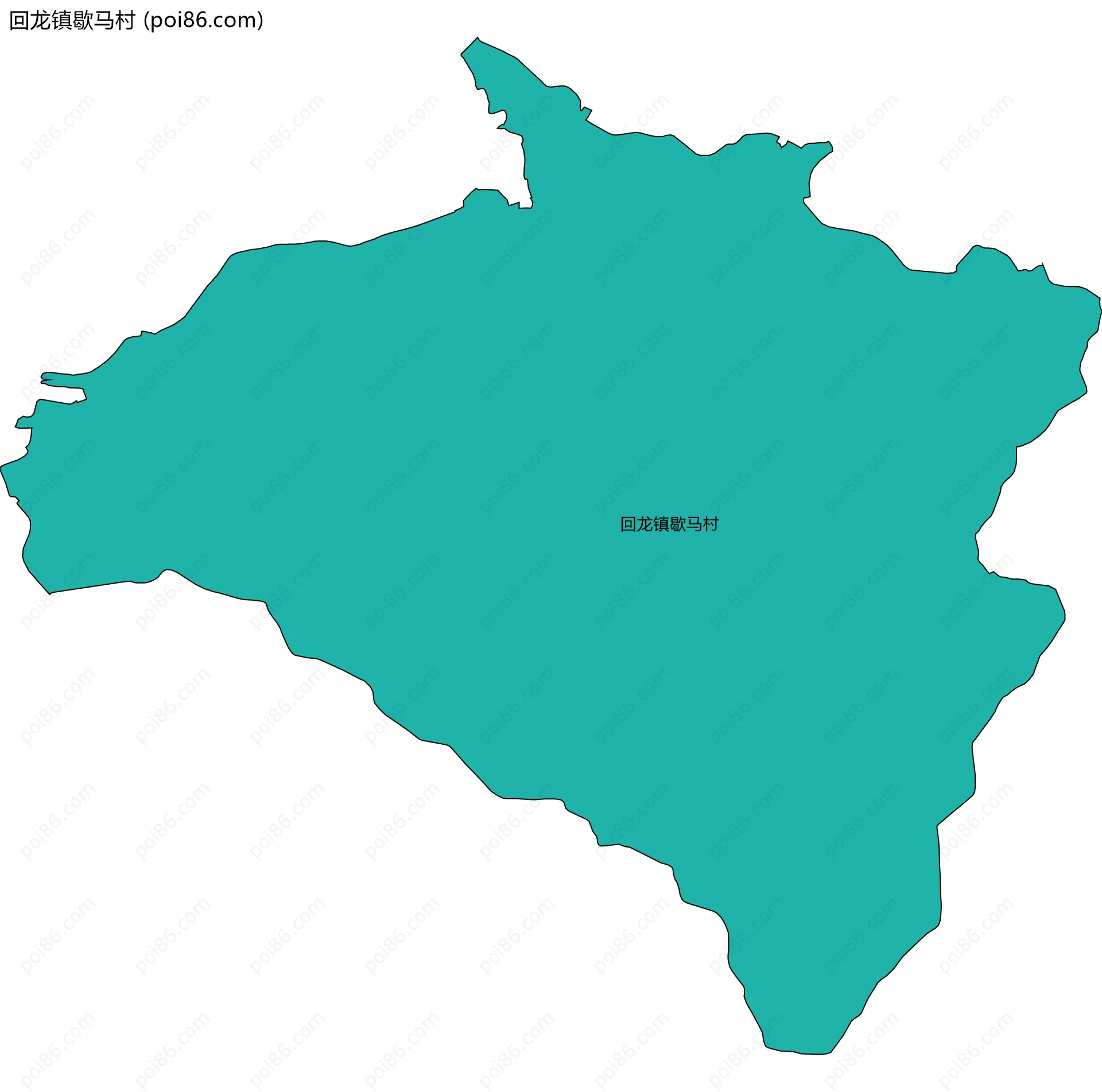 回龙镇歇马村边界地图