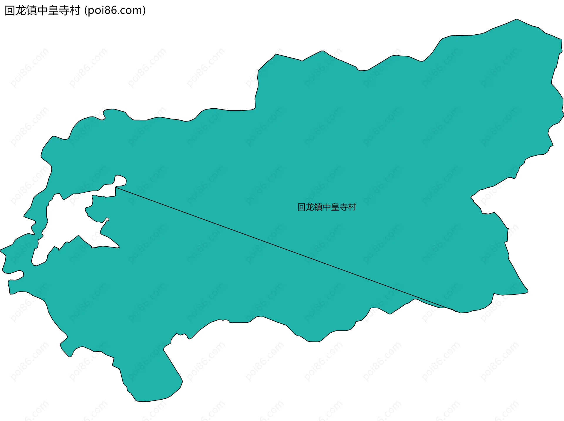 回龙镇中皇寺村边界地图