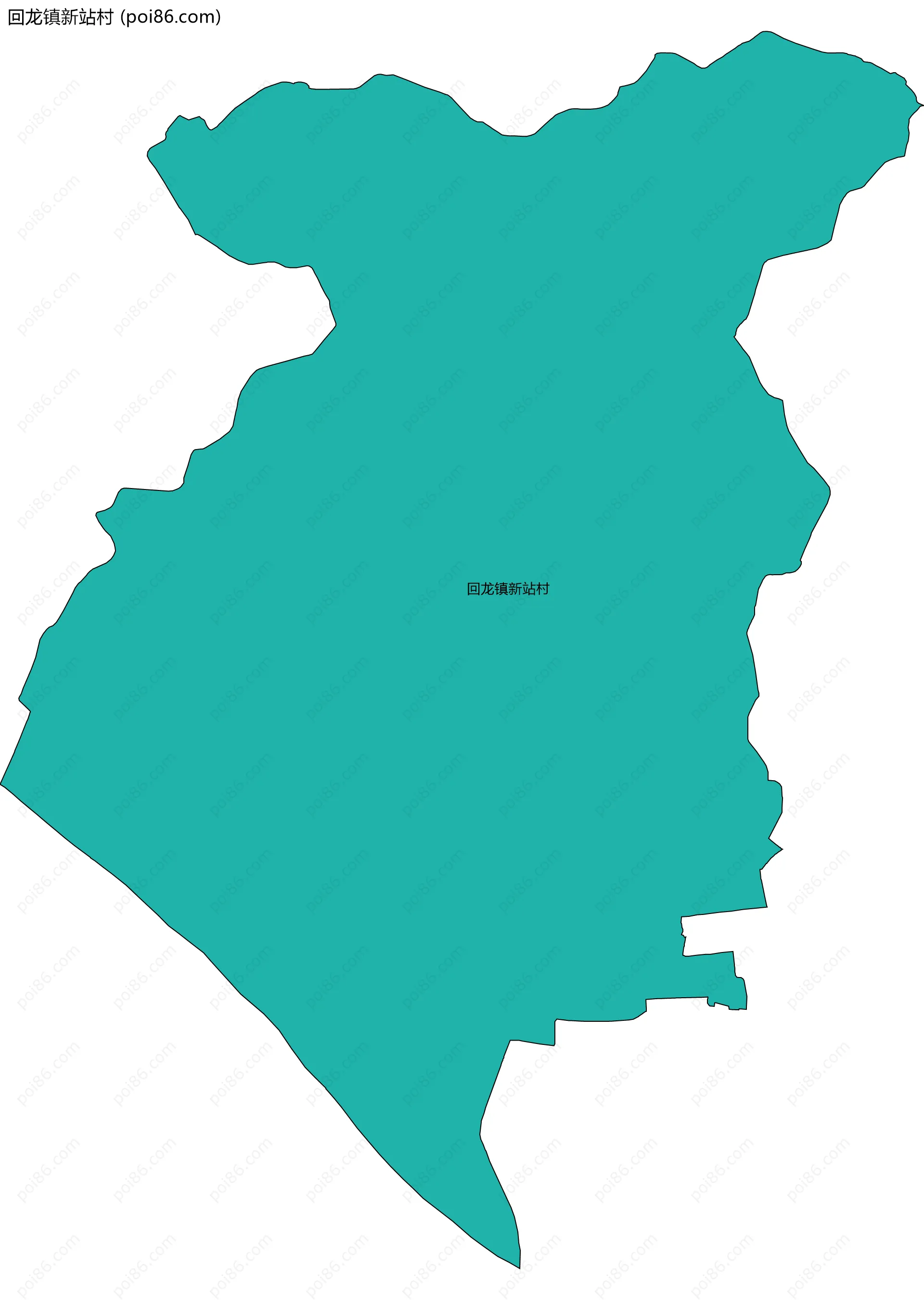 回龙镇新站村边界地图