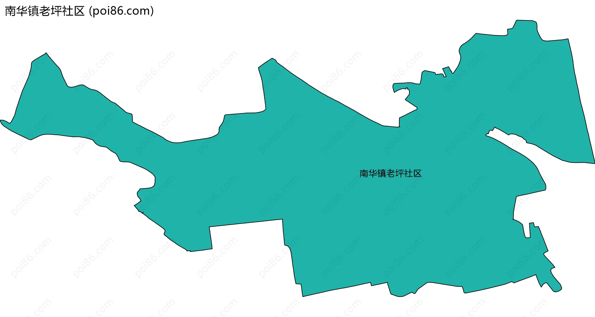 南华镇老坪社区边界地图