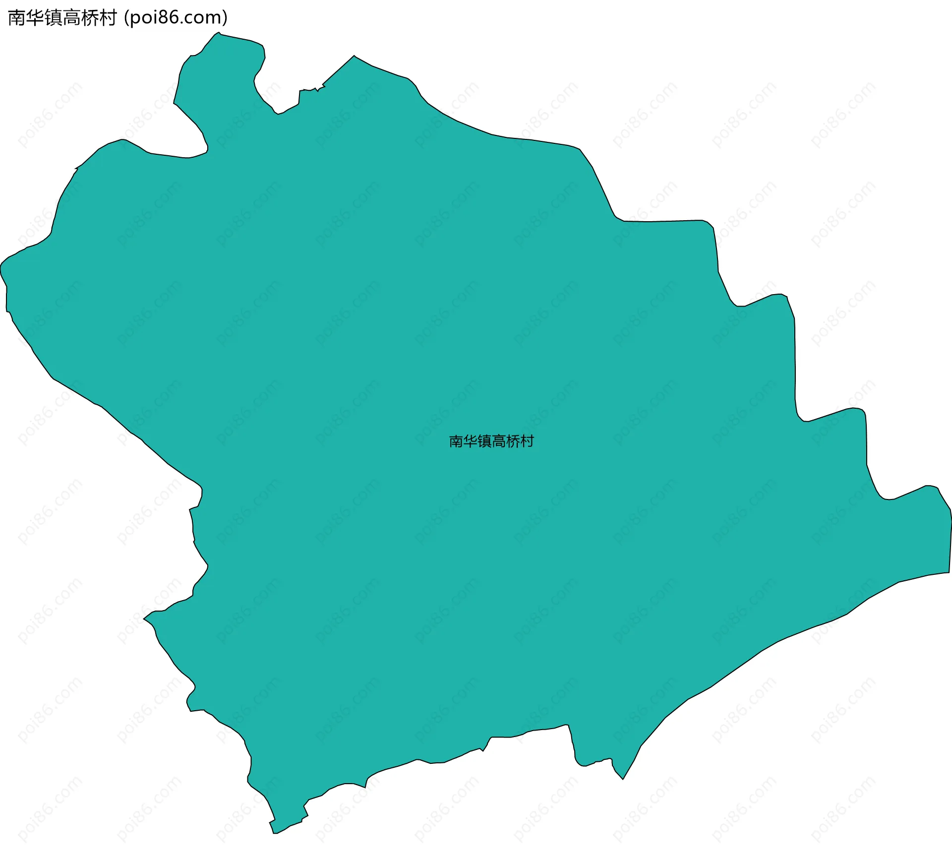 南华镇高桥村边界地图