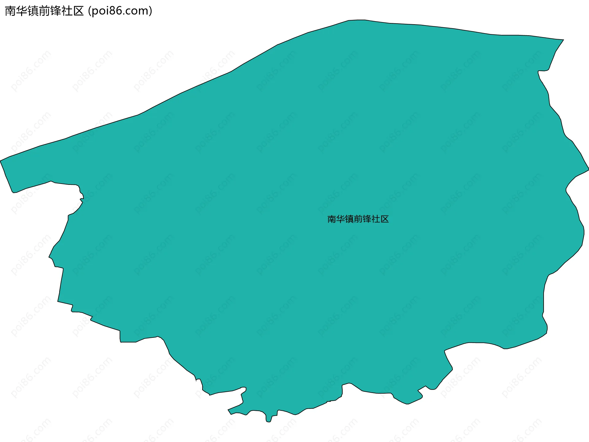 南华镇前锋社区边界地图