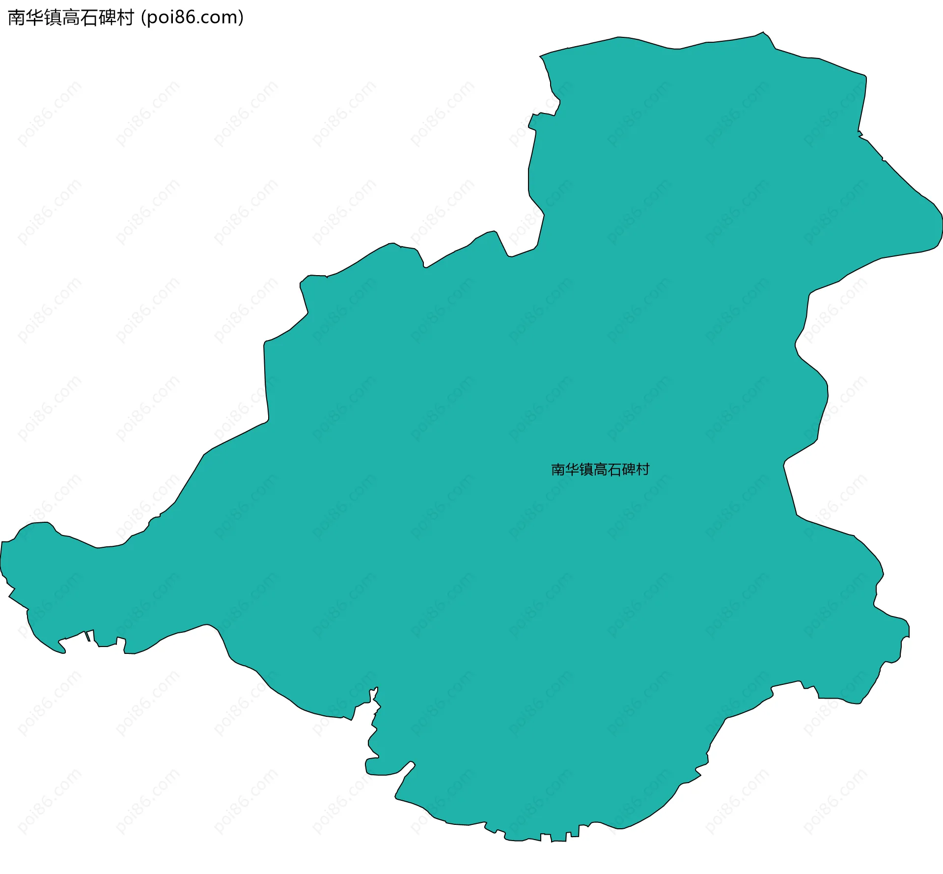 南华镇高石碑村边界地图
