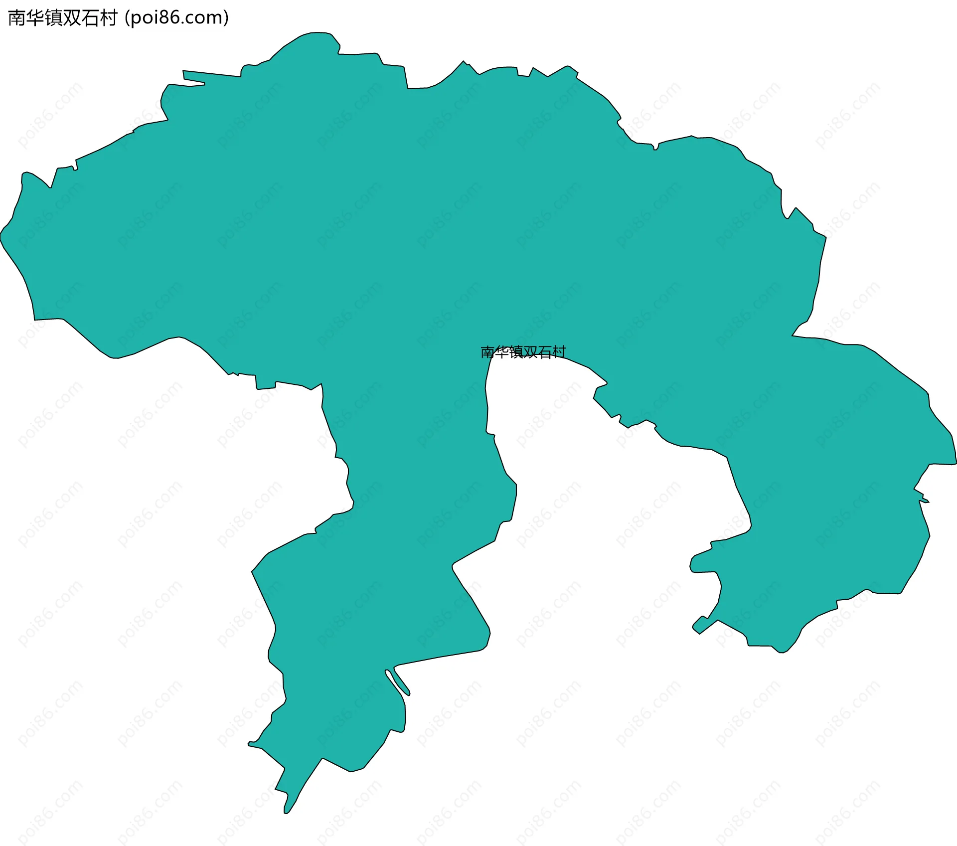 南华镇双石村边界地图