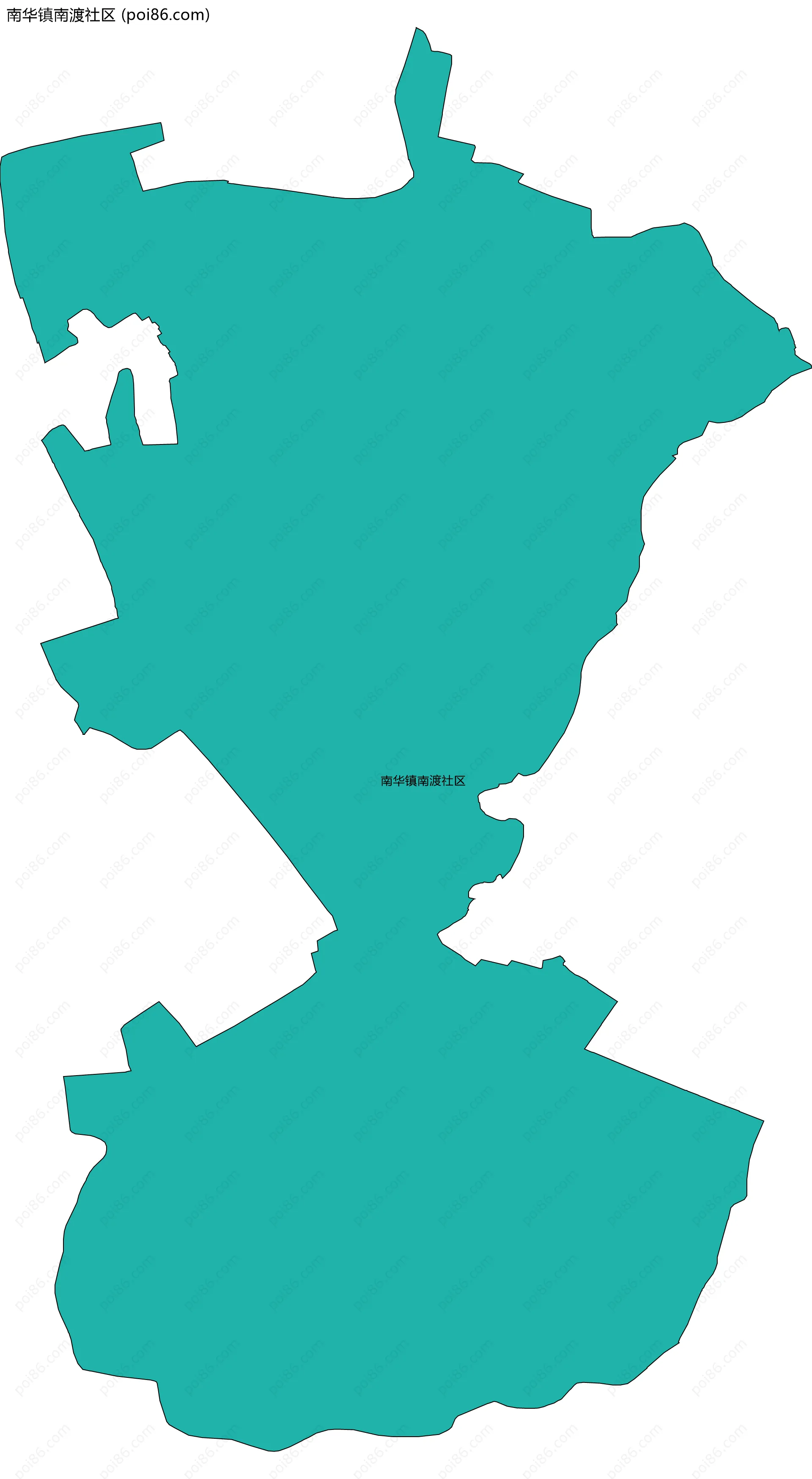 南华镇南渡社区边界地图
