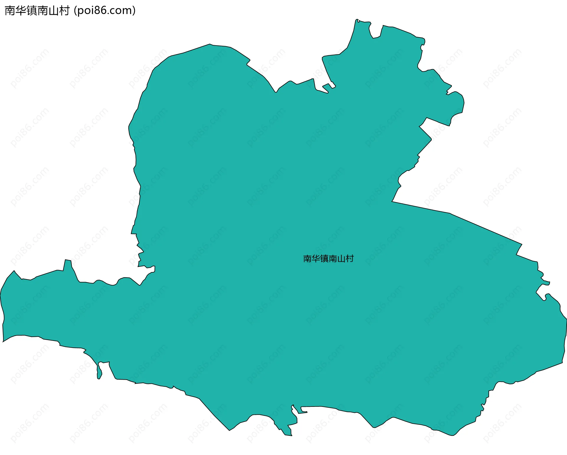 南华镇南山村边界地图