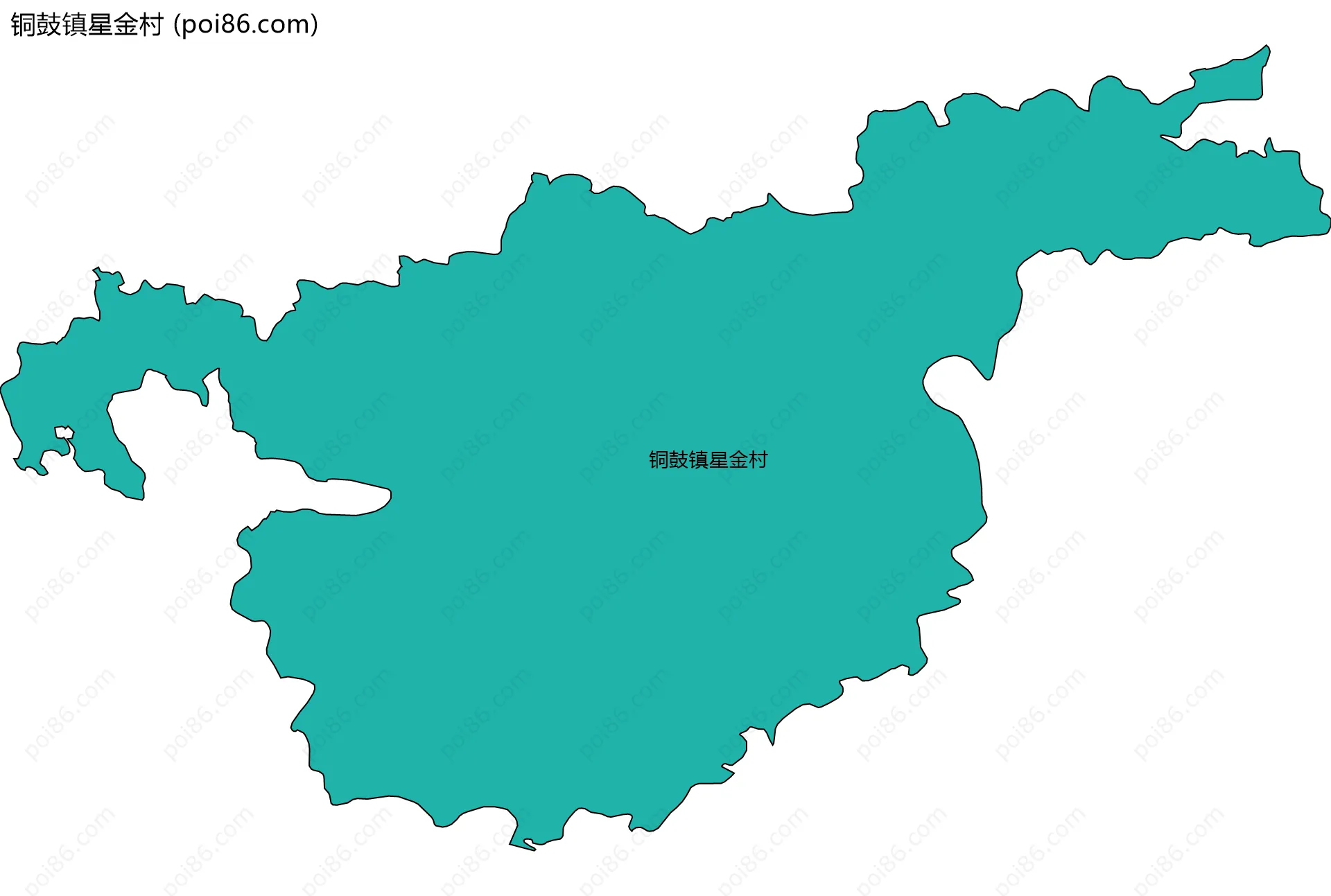 铜鼓镇星金村边界地图