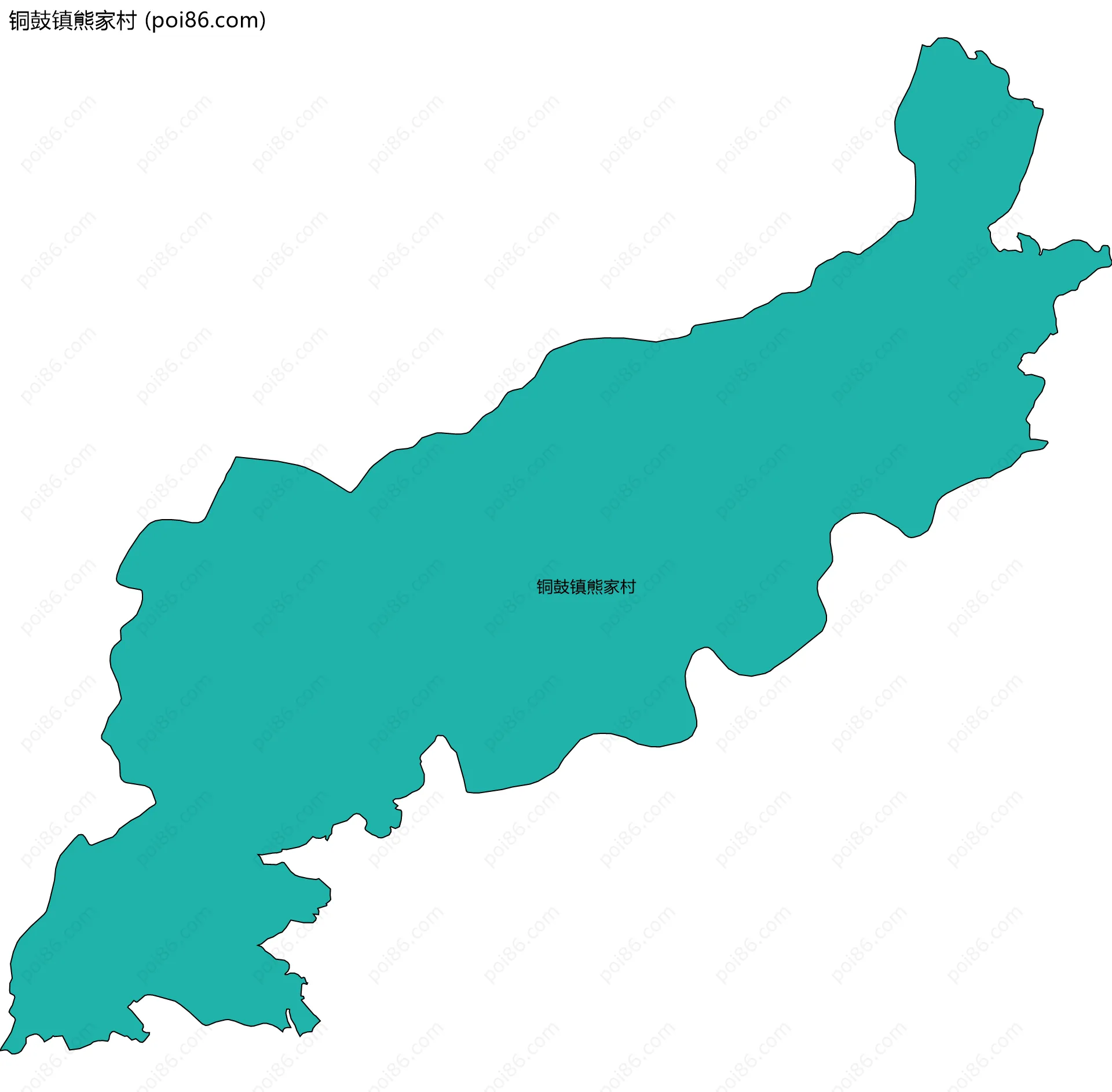 铜鼓镇熊家村边界地图