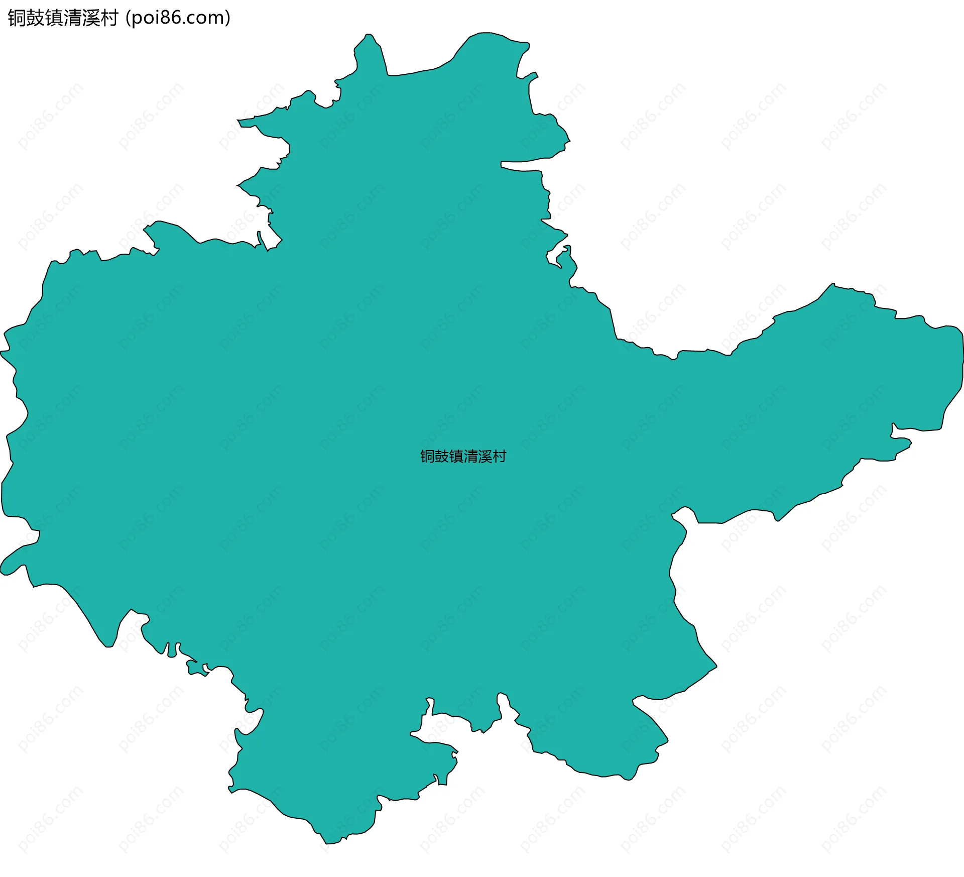 铜鼓镇清溪村边界地图