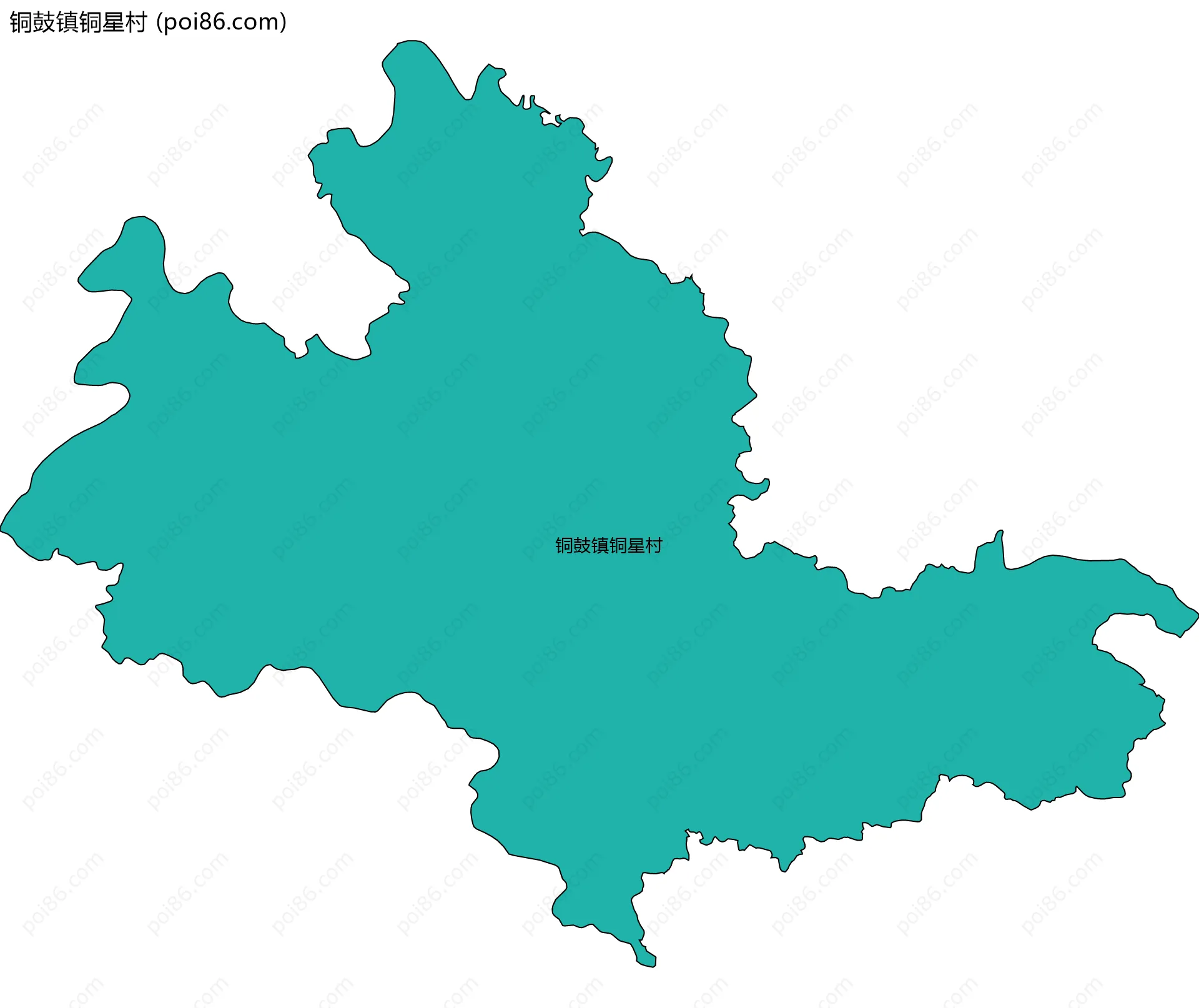 铜鼓镇铜星村边界地图