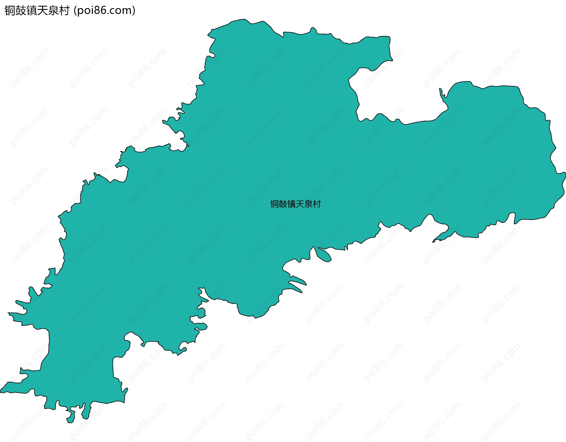 铜鼓镇天泉村边界地图