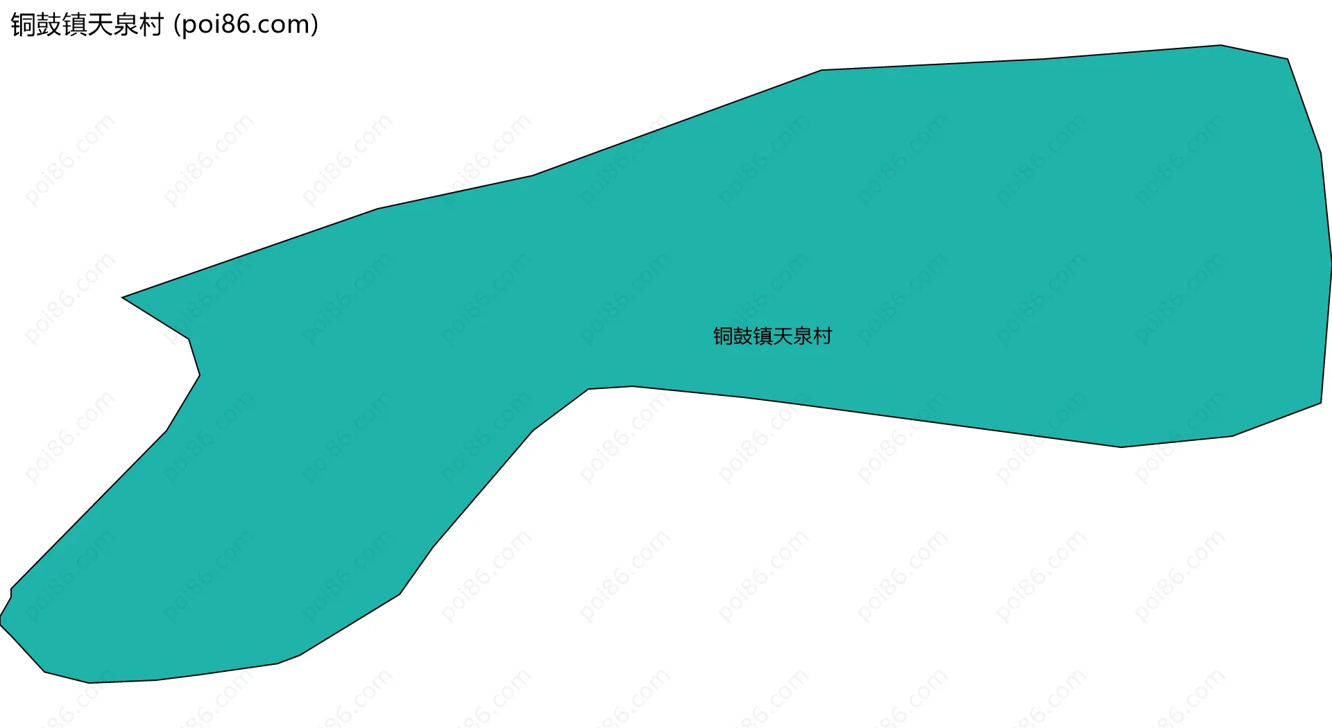 铜鼓镇天泉村边界地图