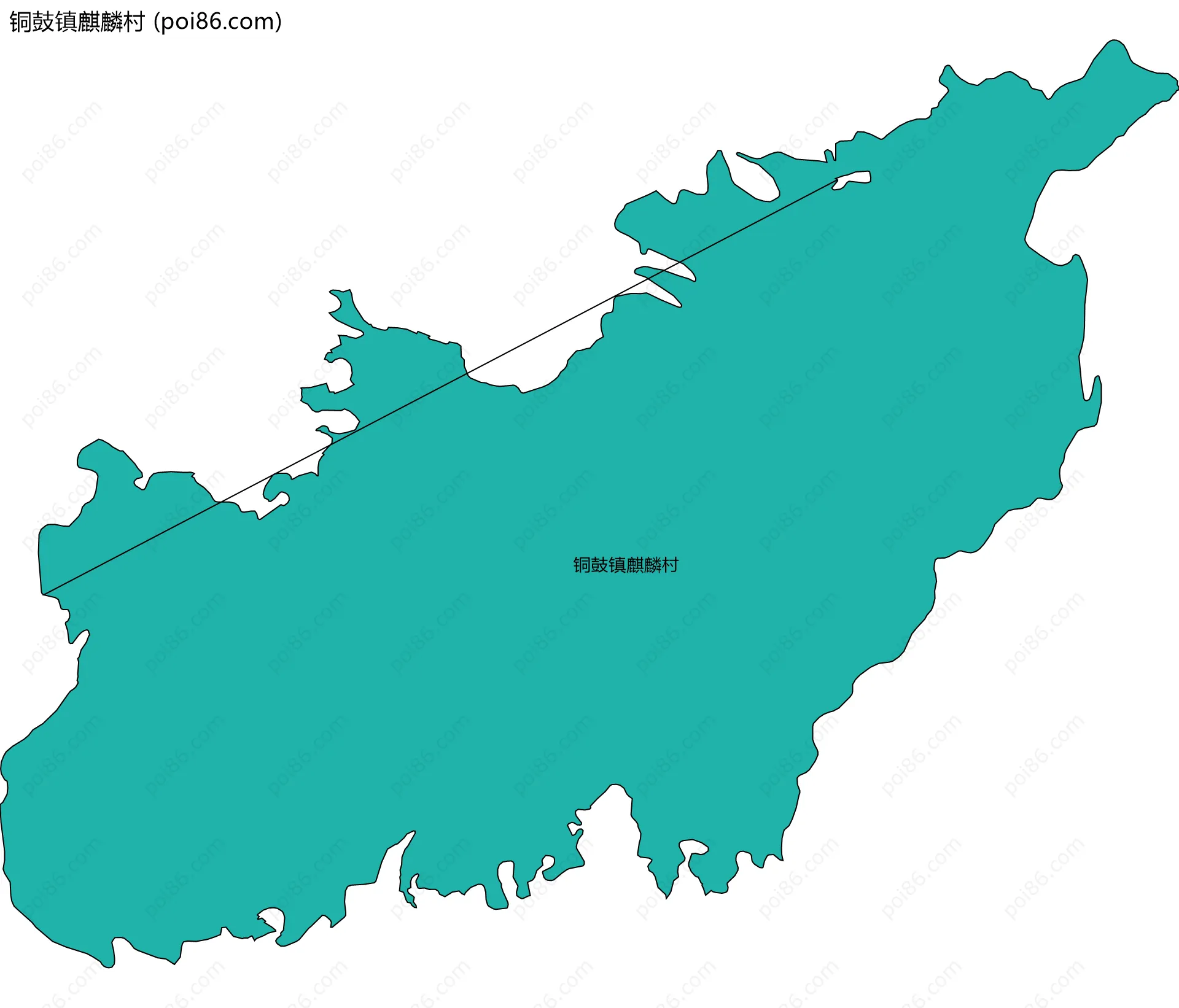 铜鼓镇麒麟村边界地图