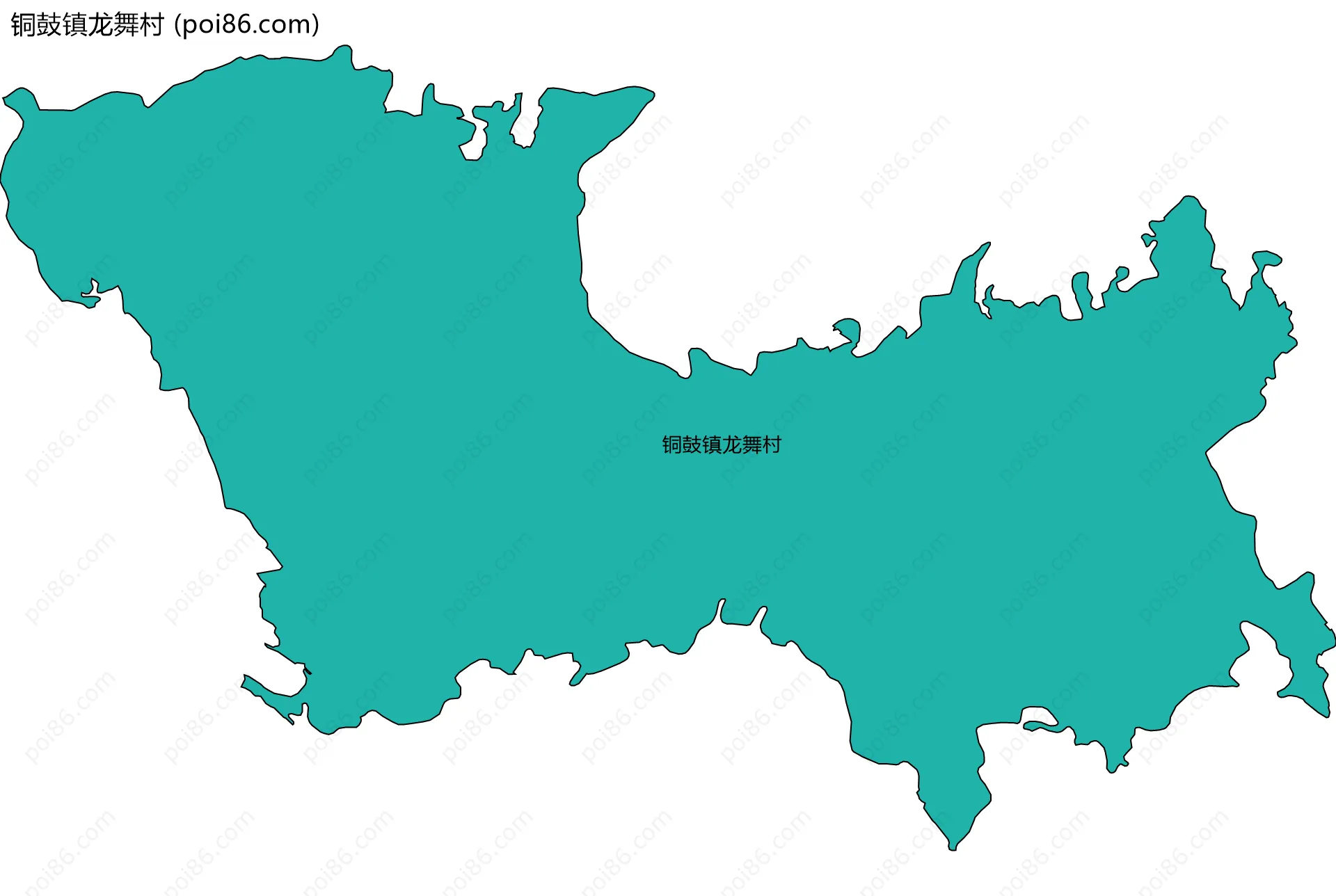 铜鼓镇龙舞村边界地图
