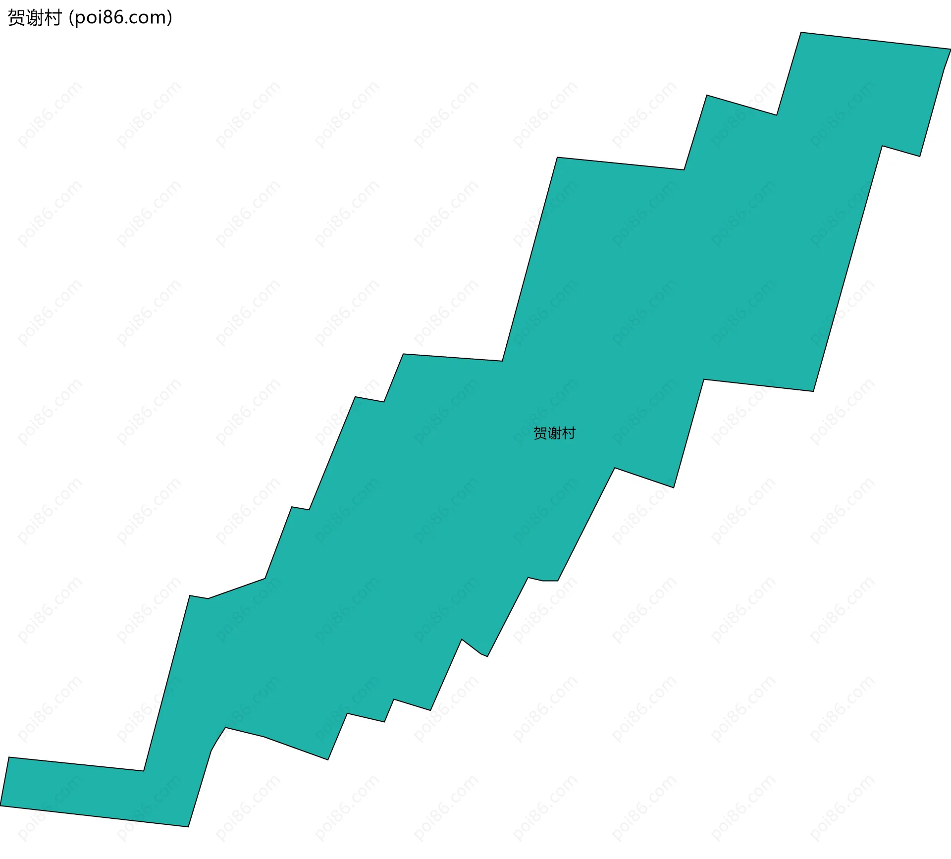 贺谢村边界地图