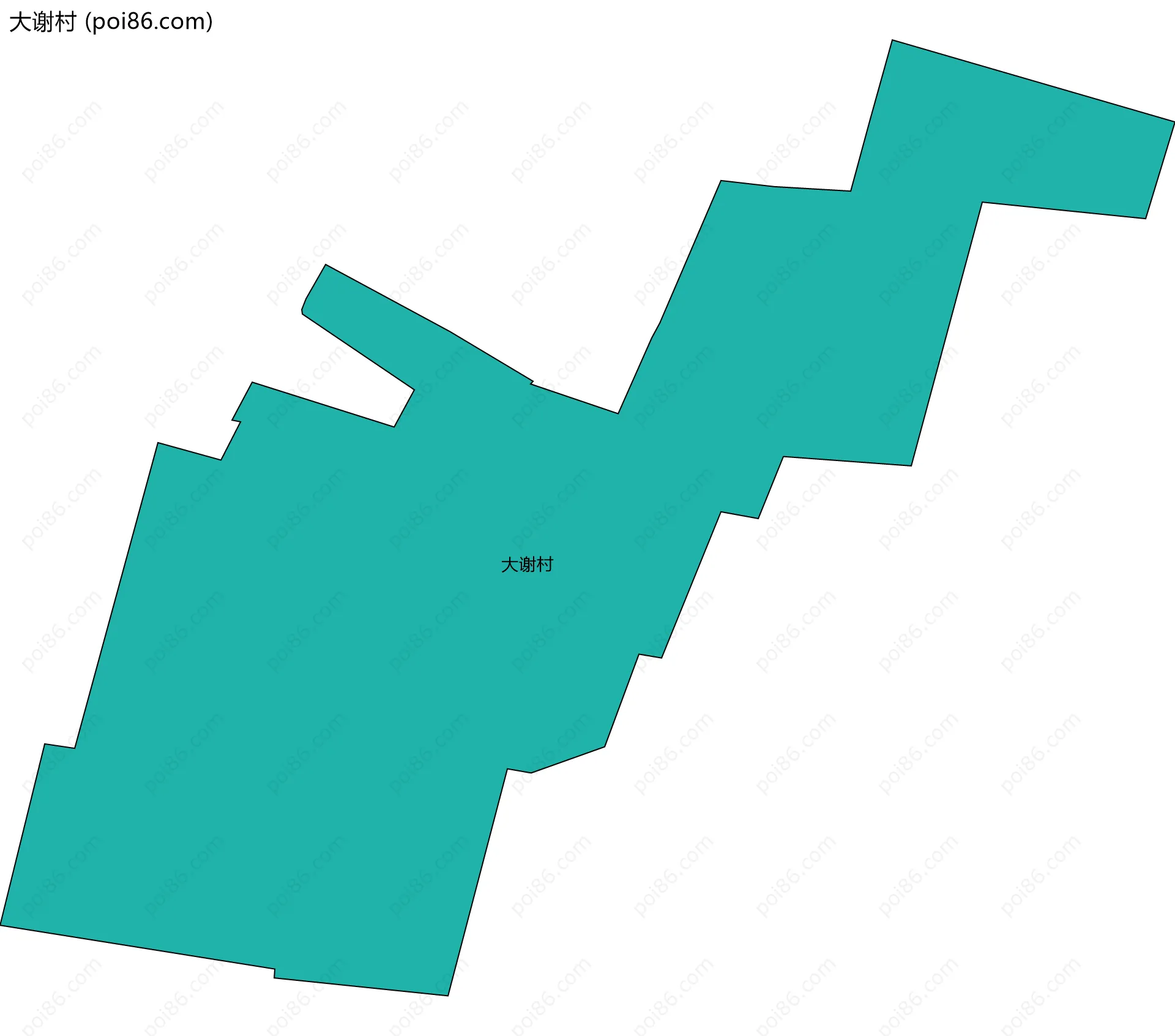 大谢村边界地图