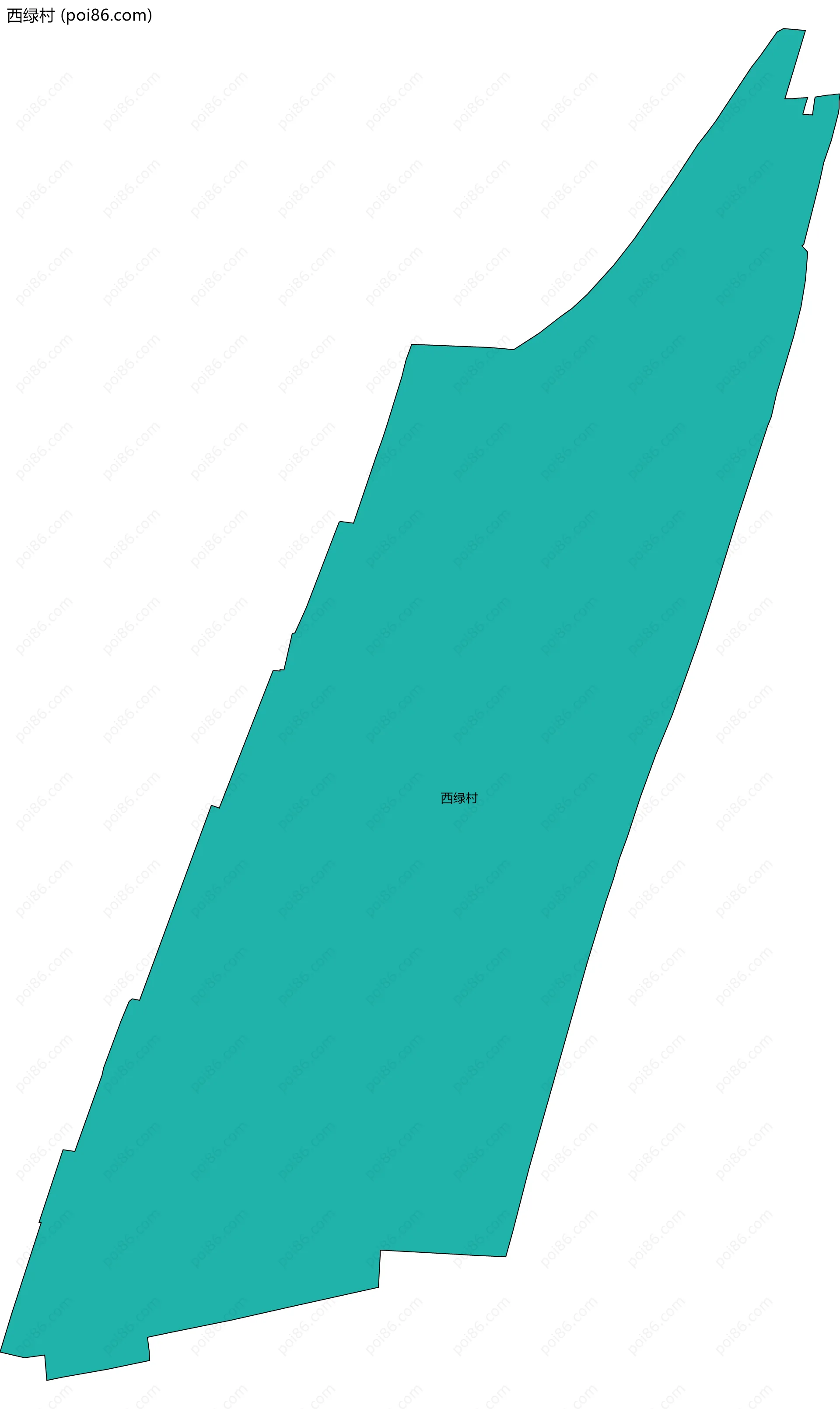 西绿村边界地图