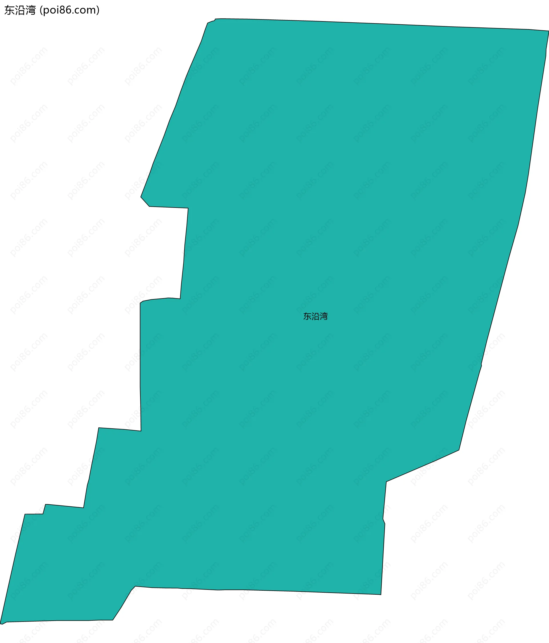 东沿湾边界地图