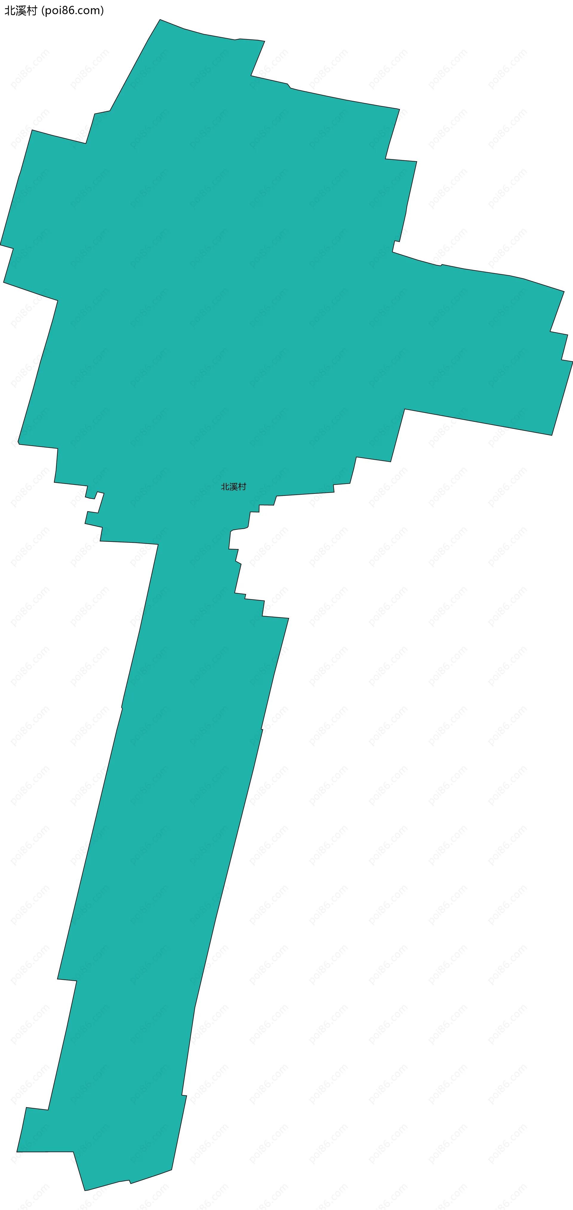 北溪村边界地图