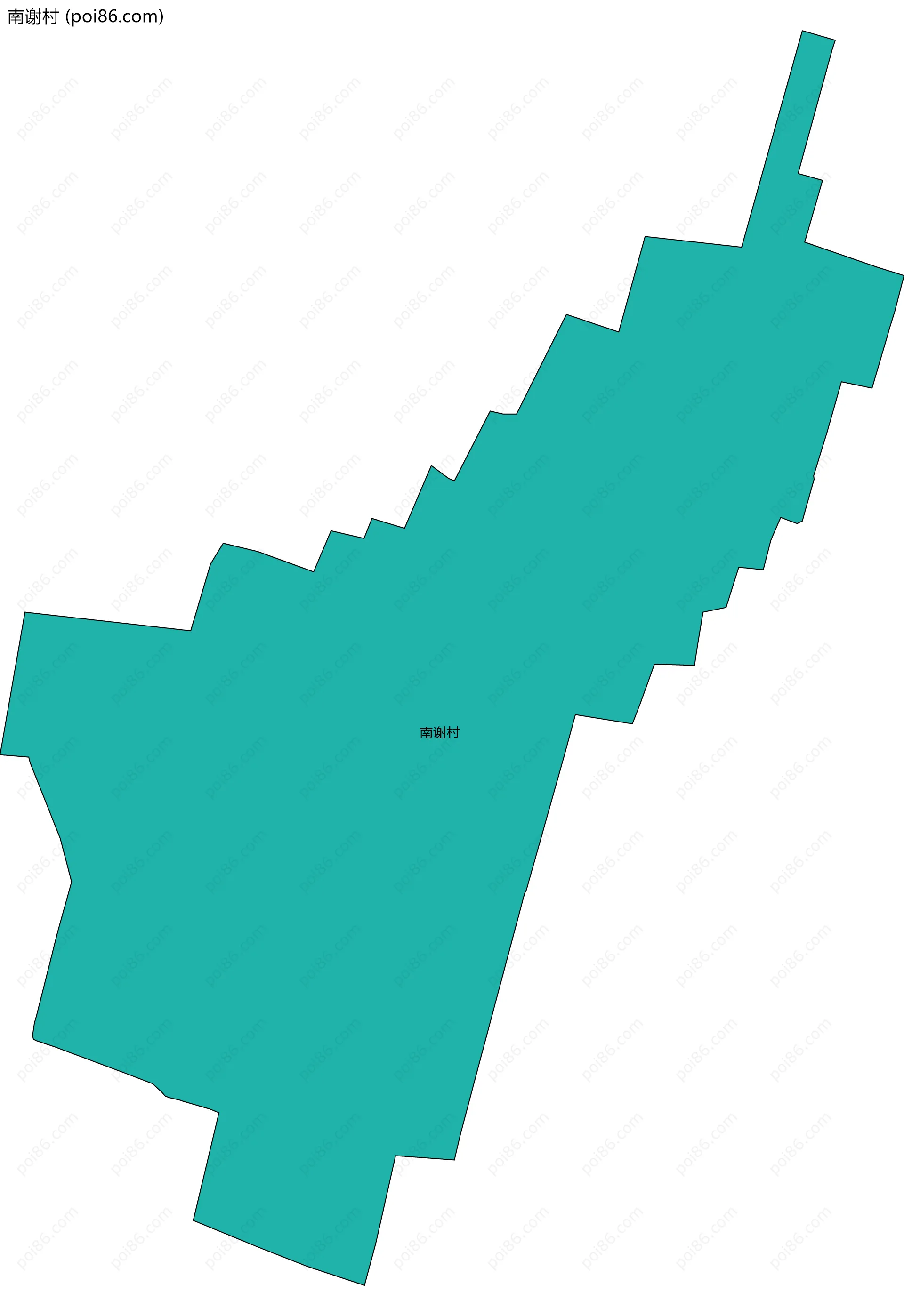 南谢村边界地图