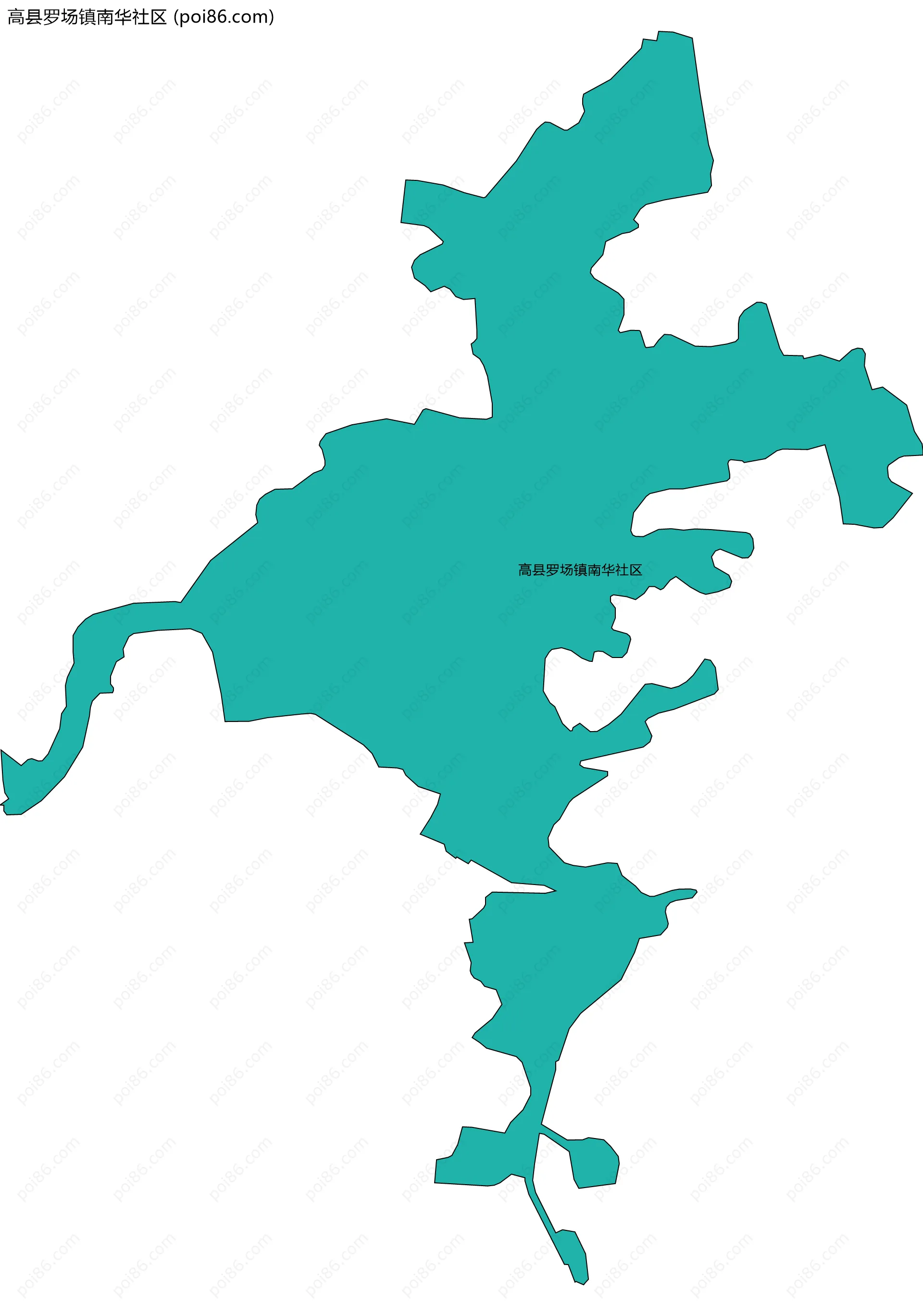 高县罗场镇南华社区边界地图