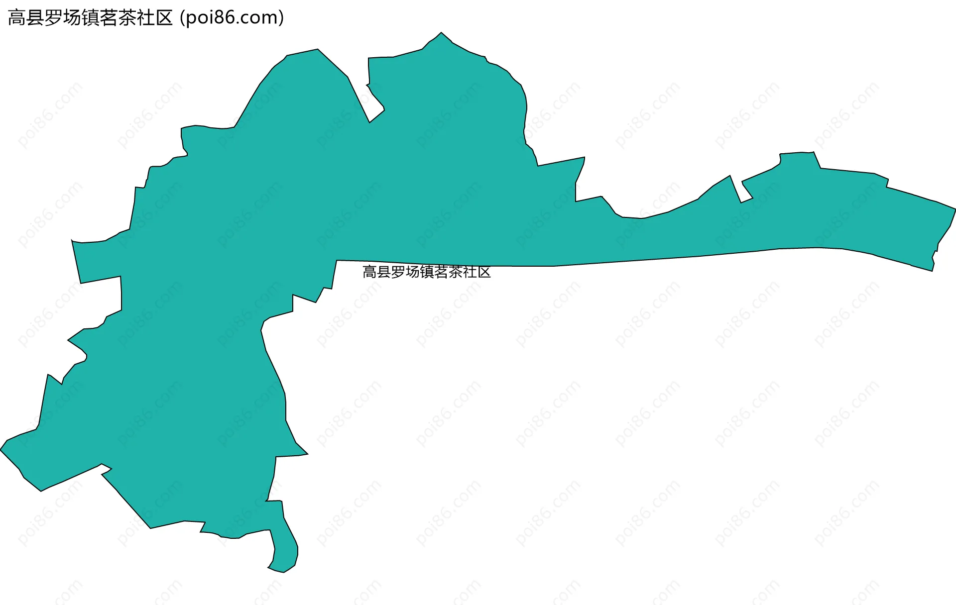 高县罗场镇茗茶社区边界地图