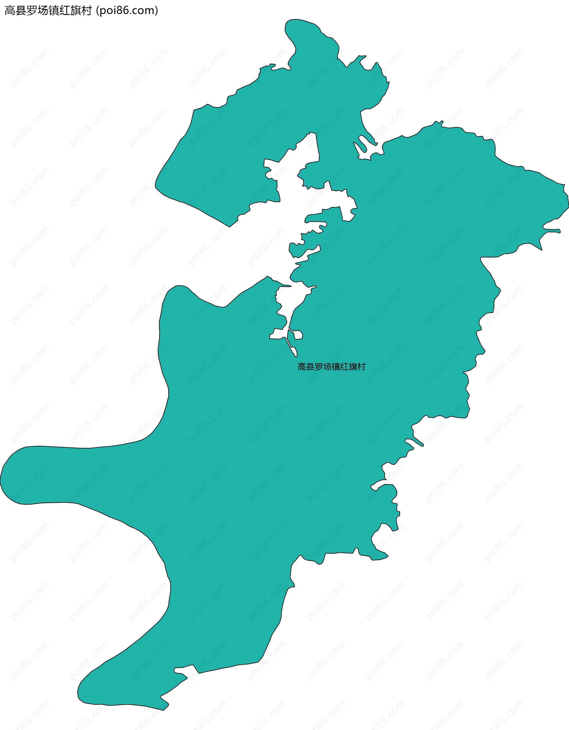 高县罗场镇红旗村边界地图