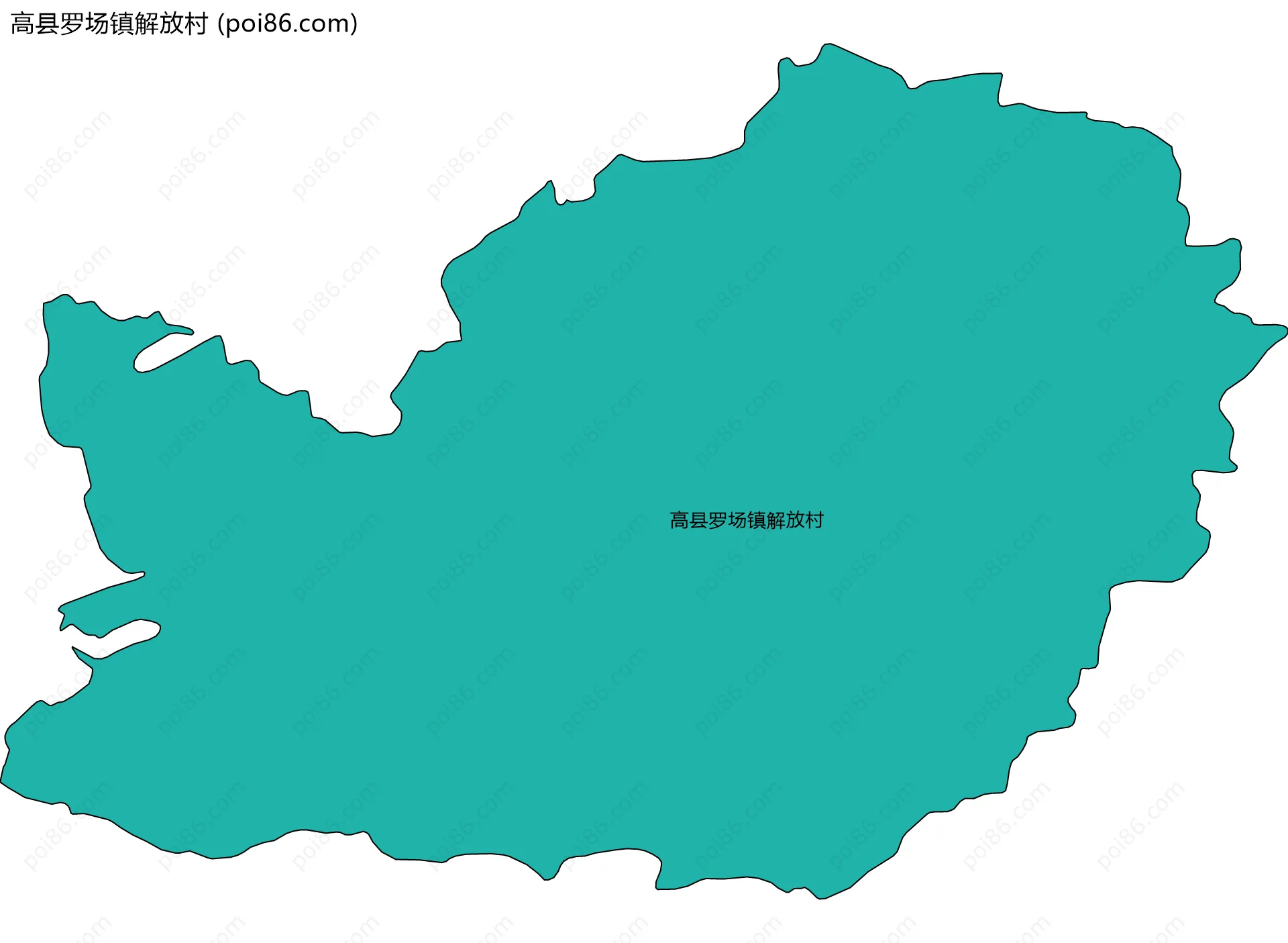 高县罗场镇解放村边界地图