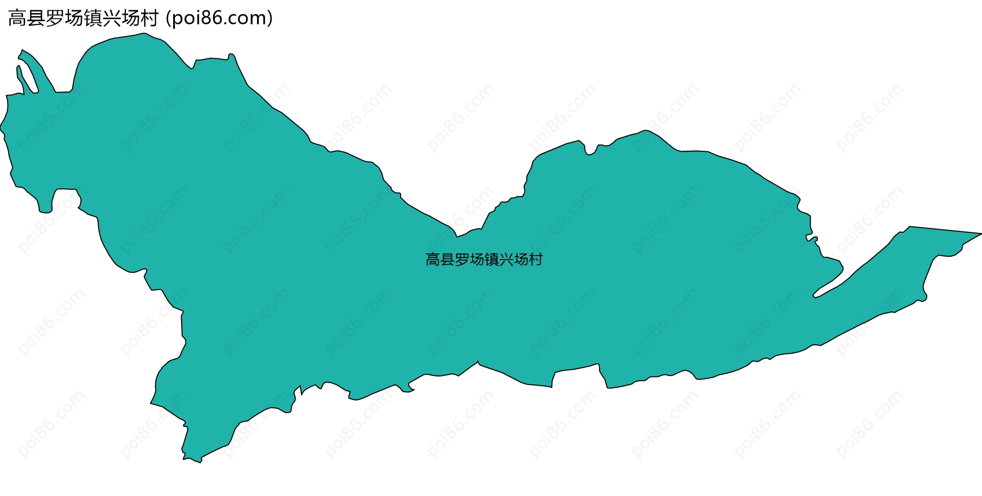 高县罗场镇兴场村边界地图